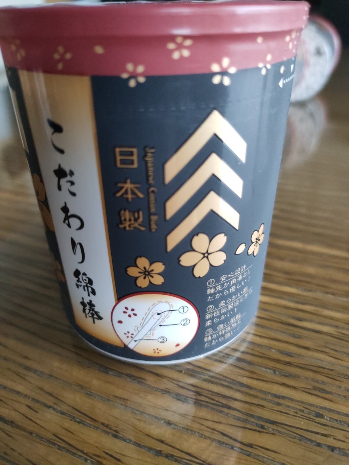 DAISO Japanese Premium Cotton Buds 100pcs x5 Sakura Design Made in Japan New