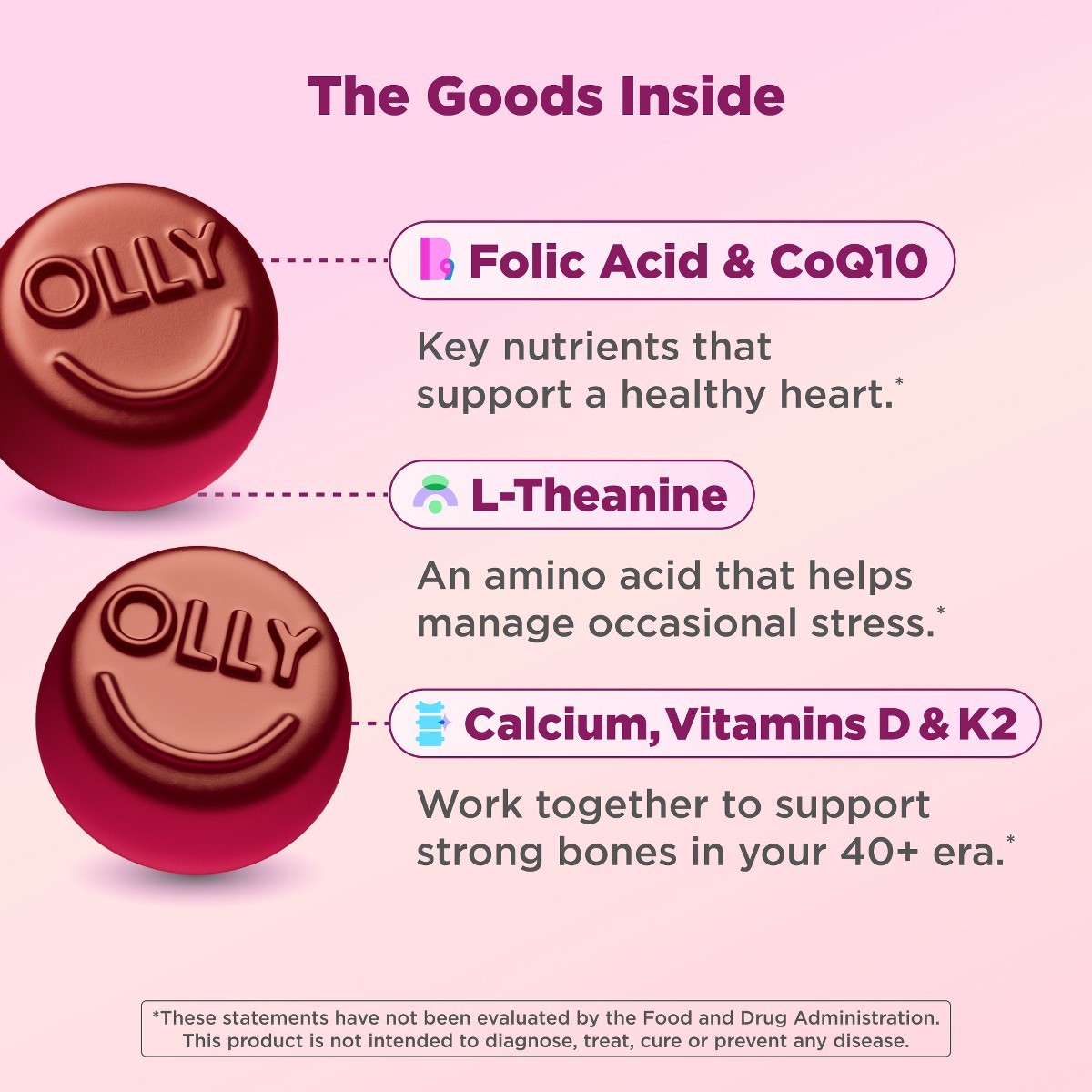 OLLY Women’s 40+ Multivitamin Gummies – 90ct
