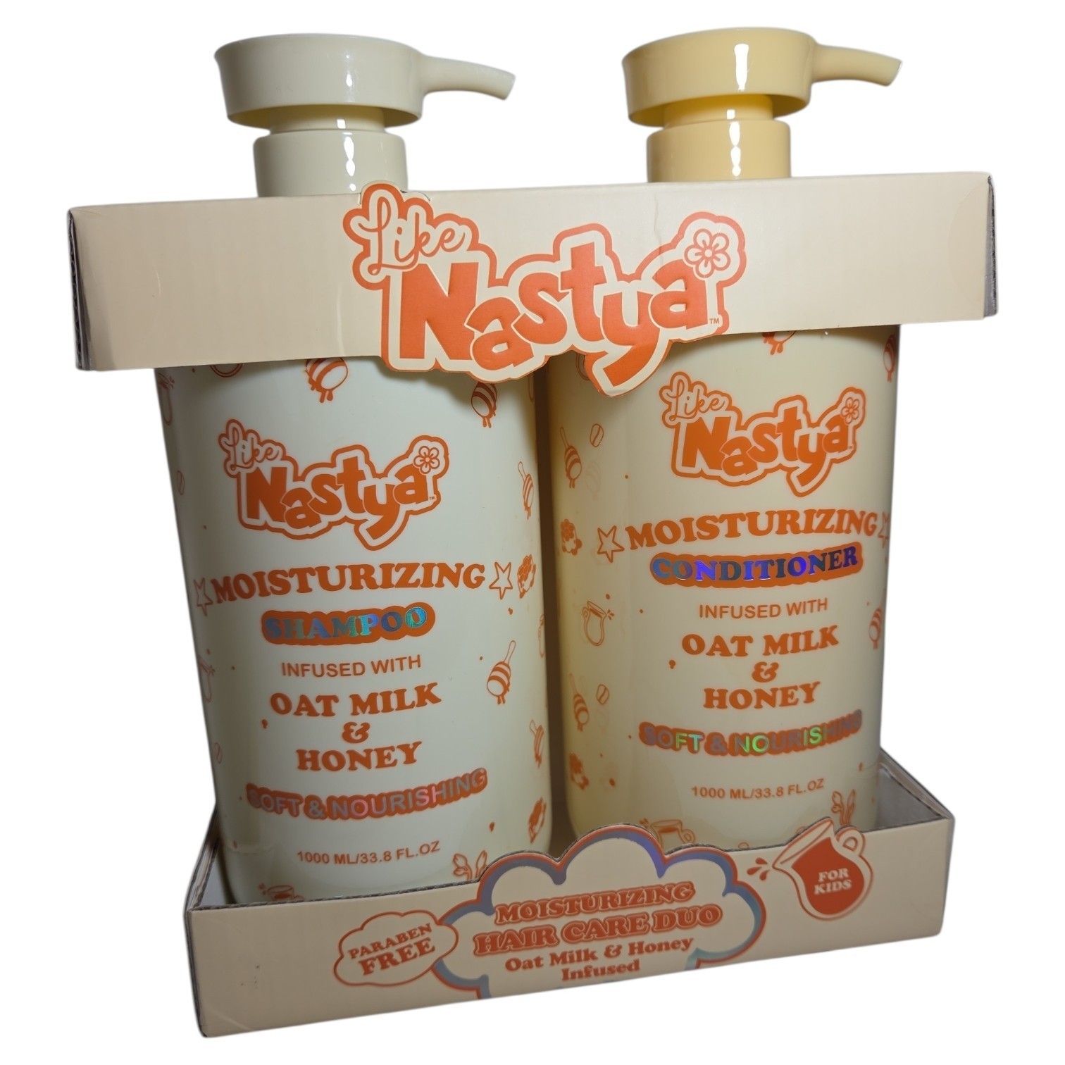 Like Nastya Moisturizing Shampoo & Conditioner Oat Milk & Honey, 33.8 fl oz