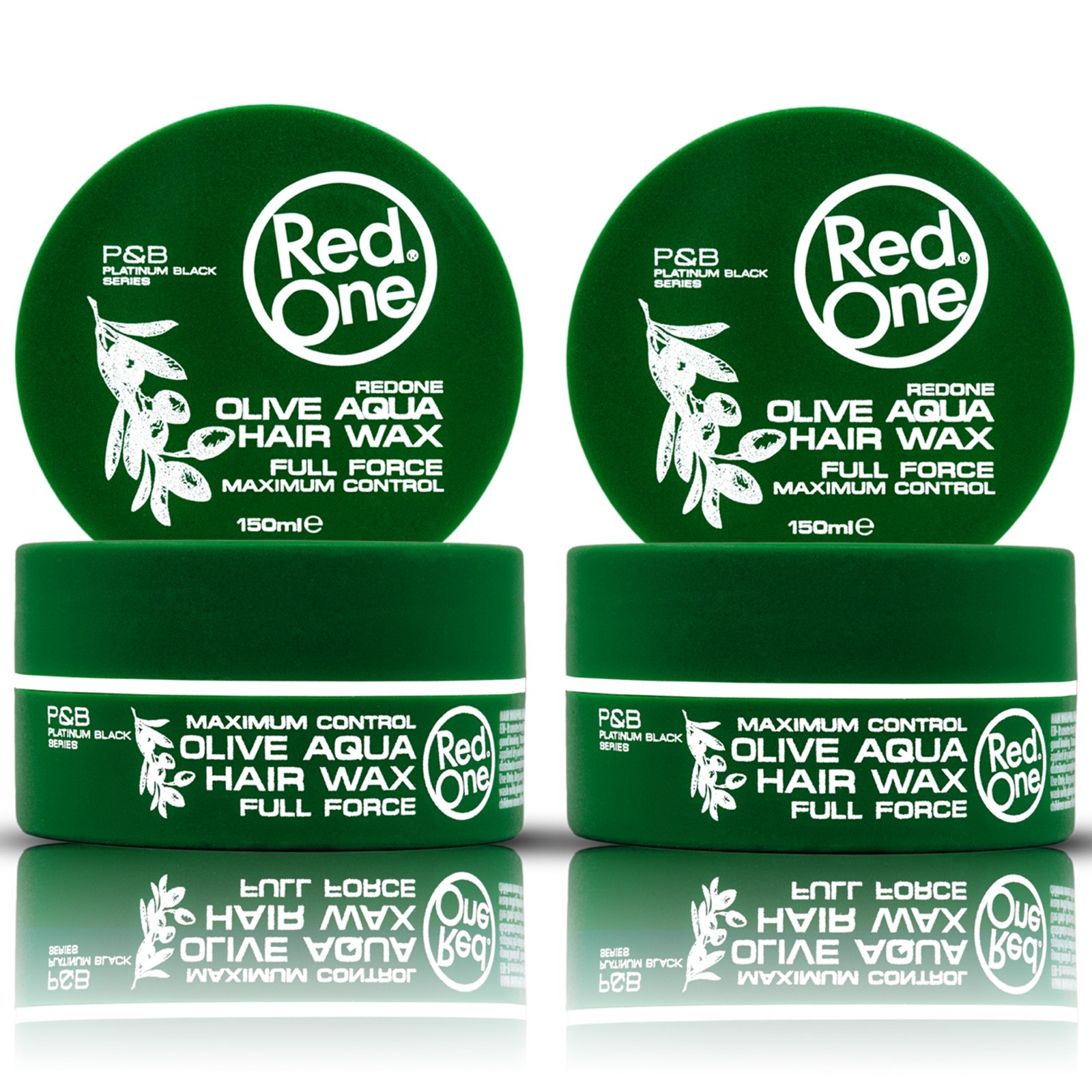 2X RedOne Olive Aqua Hair Gel Wax 150ml (5.07 fl oz) | Edge Control & Braid Gel