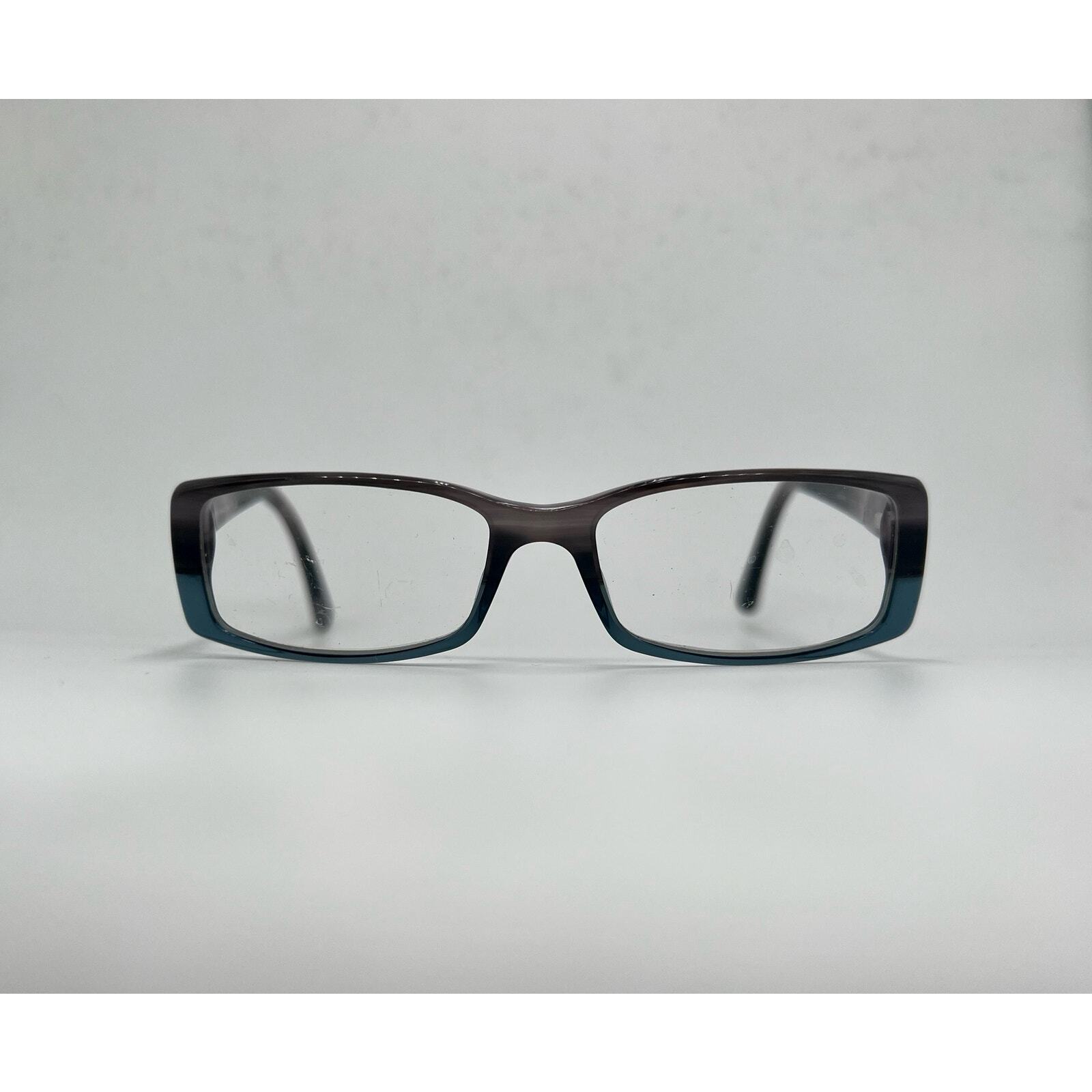 Used Prada VPR 18M Rectangle Designer Eyeglasses Unisex Blue Gray Full Frame Rim