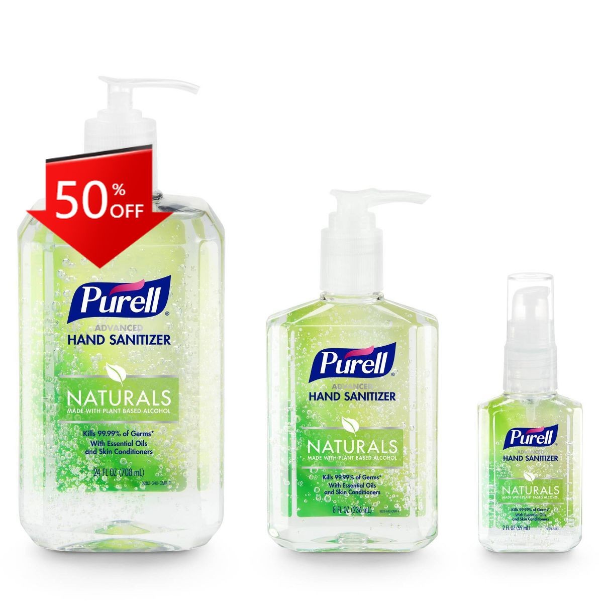 Purell 2 fl oz Naturals Gel + 8 fl oz Hand Sanitizer + 24 fl oz Citrus Hand