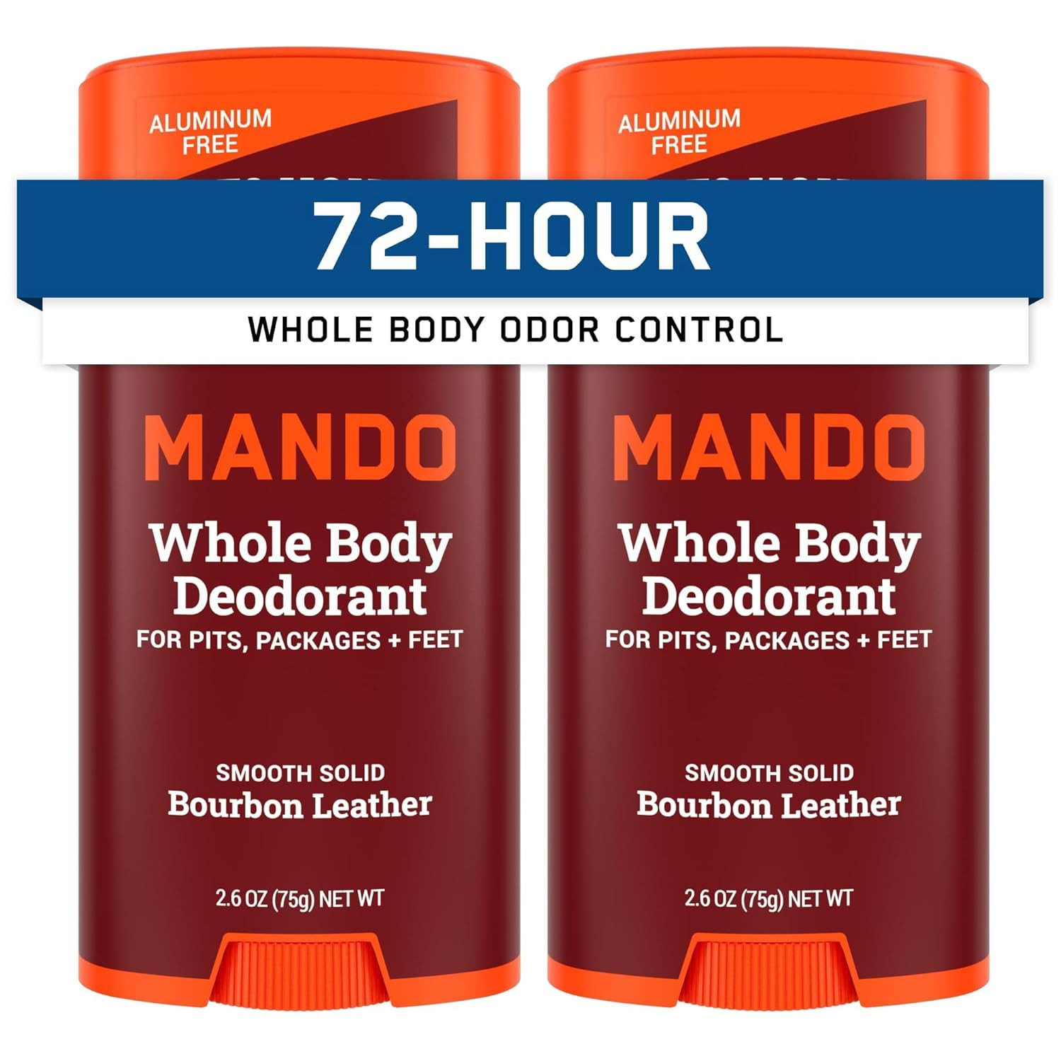 Mando Whole Body Deodorant for Men – Smooth Solid Stick – 72 Hour Odor Control –