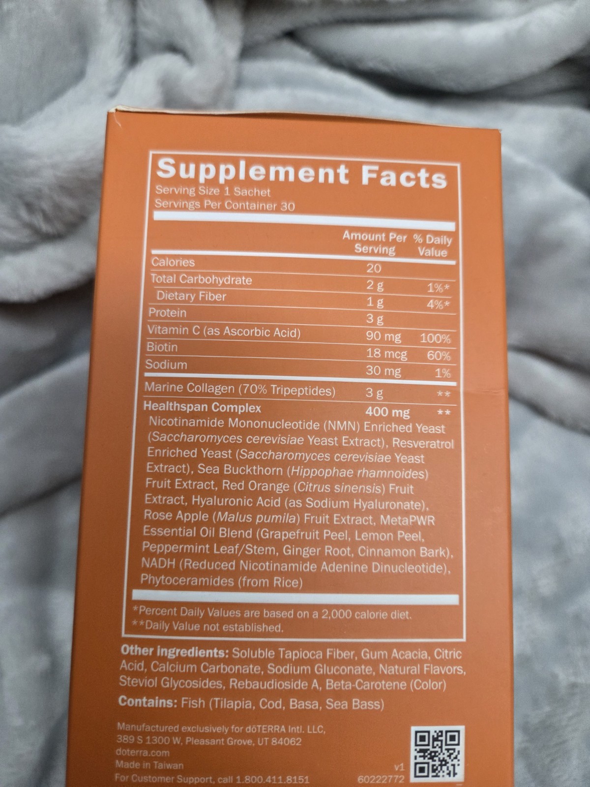 doTERRA MetaPWR Advantage with Collagen Lemon Orange Flavor 30 Sachets Exp 09/25