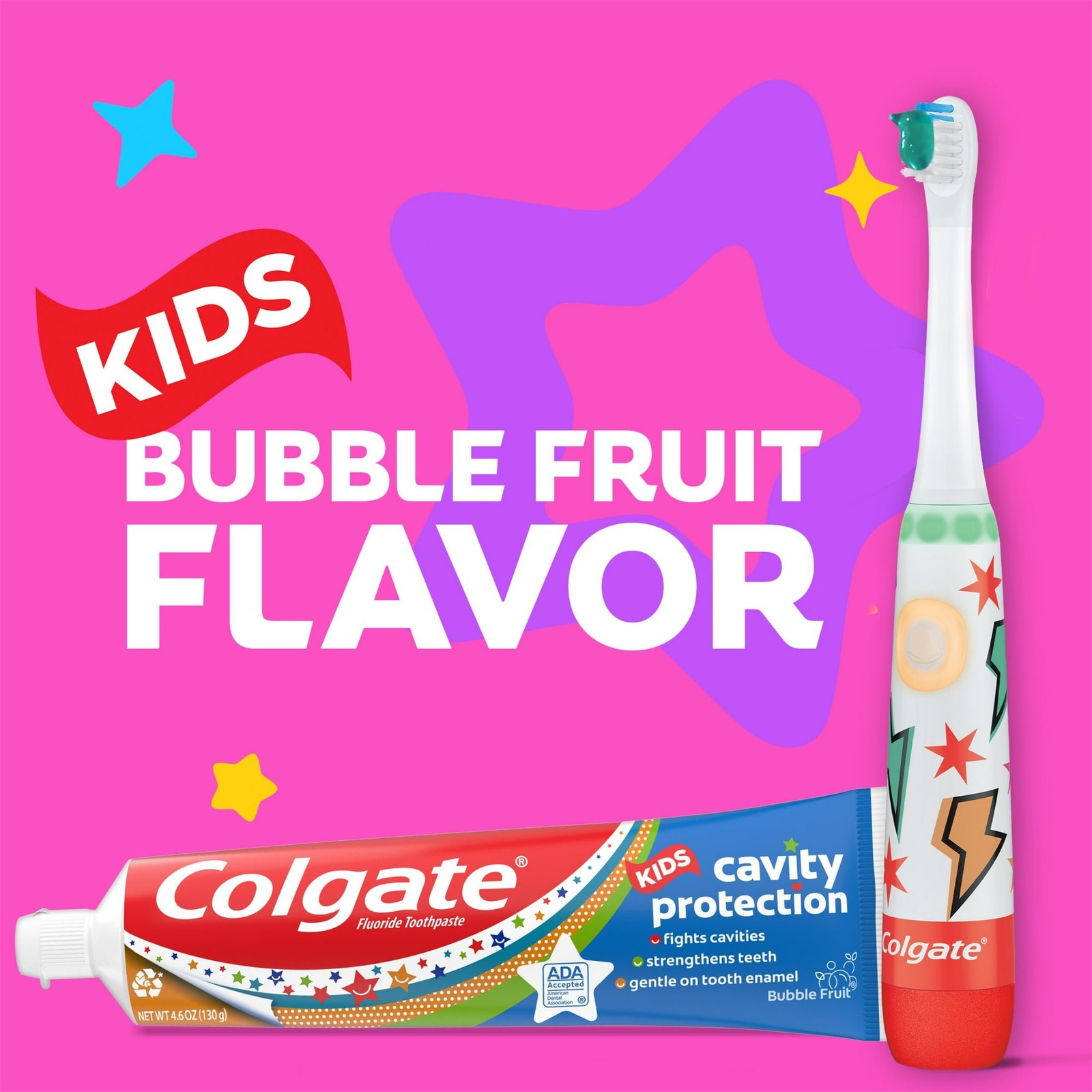 Colgate Kids Toothpaste w/ Fluoride, Bubble Fruit Flavor, 4.6 oz 5 Pack EXP 2/27