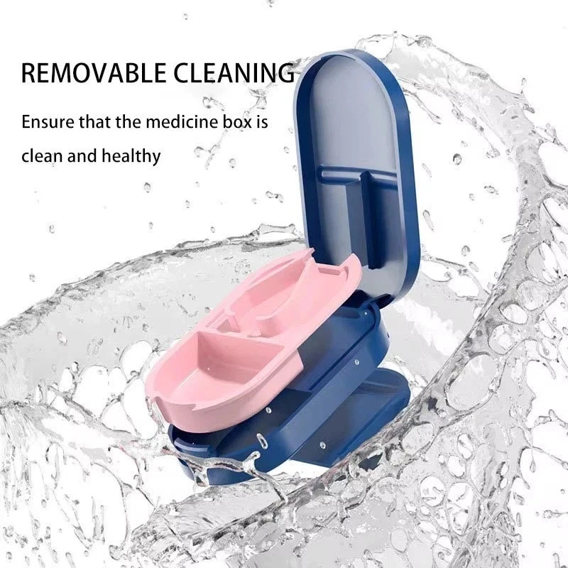 New PILL CUTTER Splitter Half Storage Compartment Box Medicine Tablet Holder.