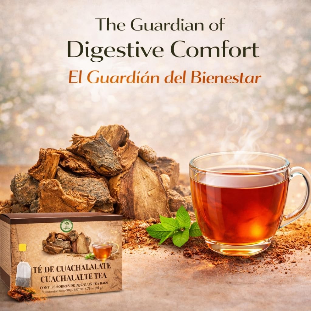 Cuachalalate Tea – 25 Tea Bags – 100% Natural Herbal Infusion – Vegan – Traditio