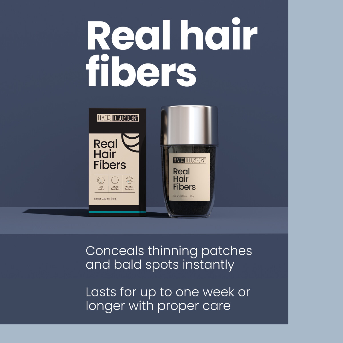 Hair Fibers & Holding Spray For Bald Spot Concealer, Hairline, Beard, Hair Loss