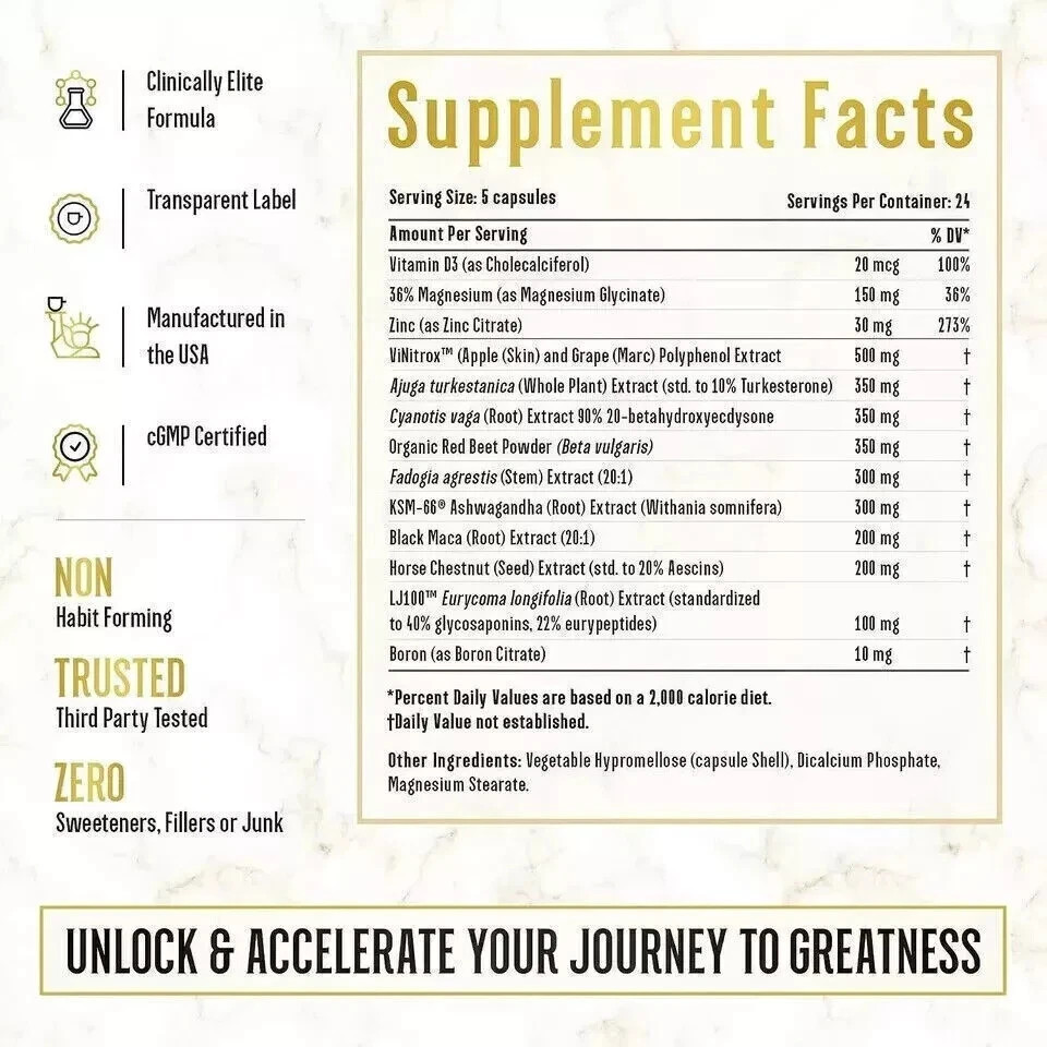King Maker, 13-in-1 Anabolic Supplement for Men 120 capsules for Men
