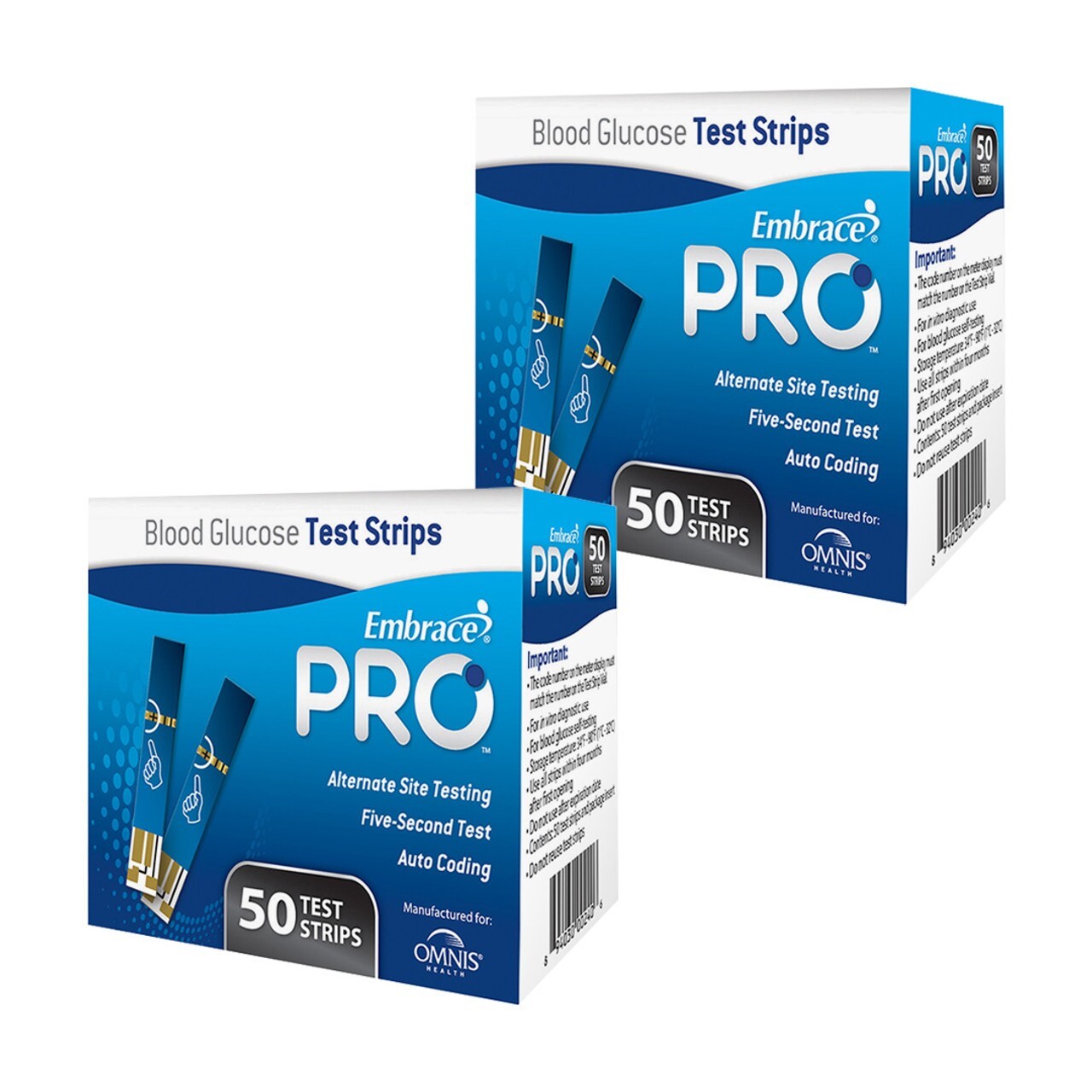 Embrace Pro Blood Glucose 300 Test Strips Promo $ Exp:12/10/2026