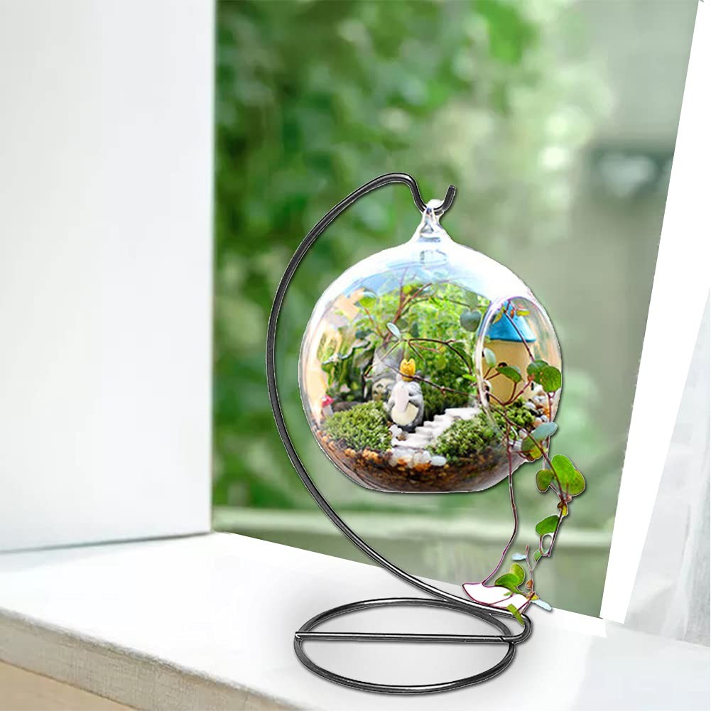 1 PCS Ornament Display Hanger Rack 9.1×4.1 Inch Stand Hook Holder Black