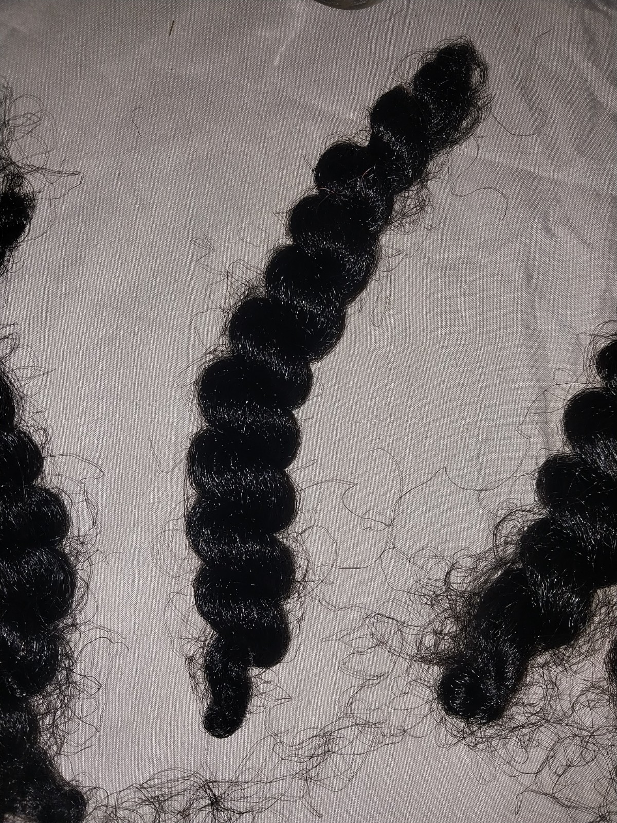 Black Curly Synthetic Weft Hair Extension Bundle, 11-20 in, 2 Bundles