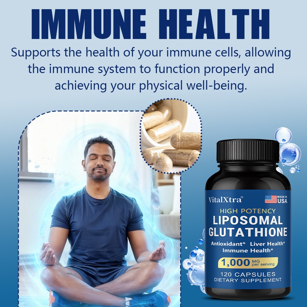 Liposomal Glutathione Supplement 1000mg 30~120Caps Antioxidant,Immune Support