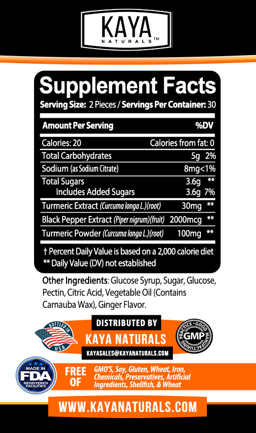 (2 Pack) Turmeric Curcumin Ginger Gummies 60 Count, Pain Relief & Joint Support