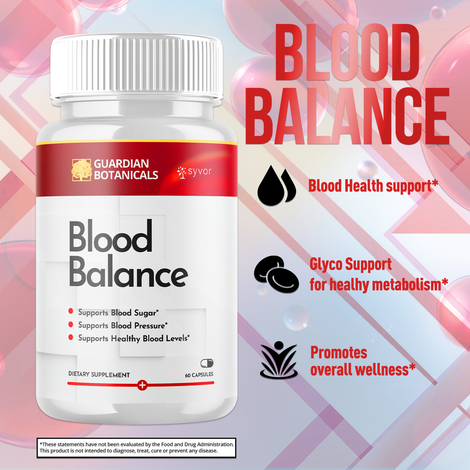 (5 Pack) Guardian Botanicals Blood Balance Advanced Glycogen Vitamin 300 Capsule