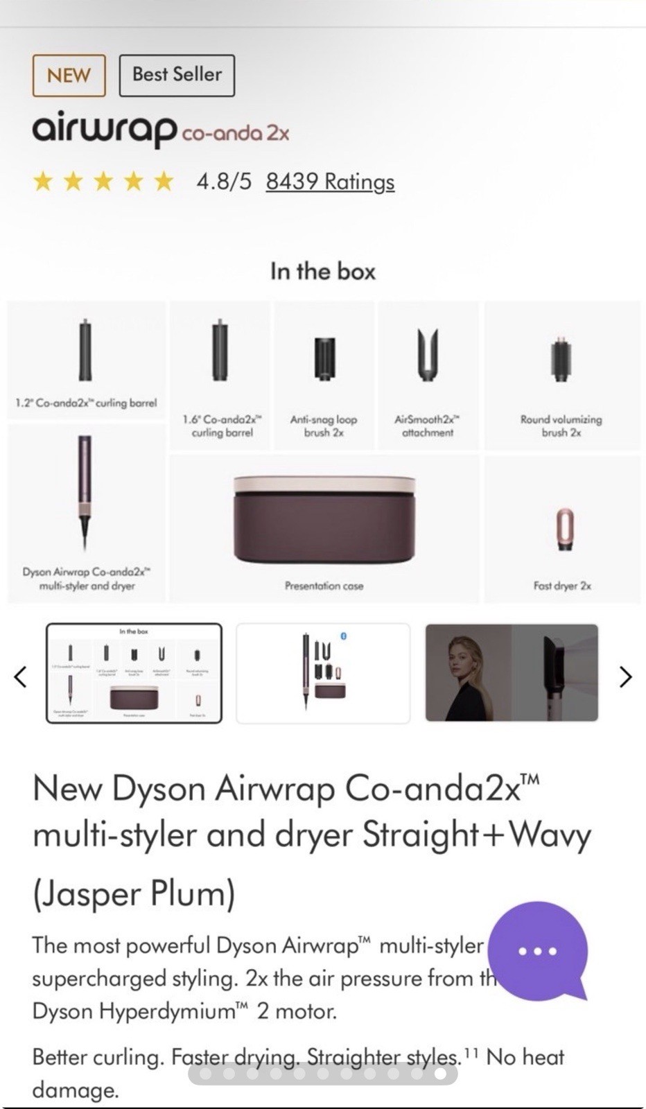 dyson airwrap coanda 2 x multi styler dryer