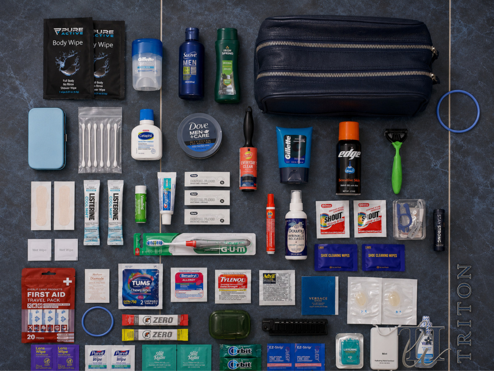 TILI TRITON dopp kit toiletry kit travel tsa approved items 3.4 oz