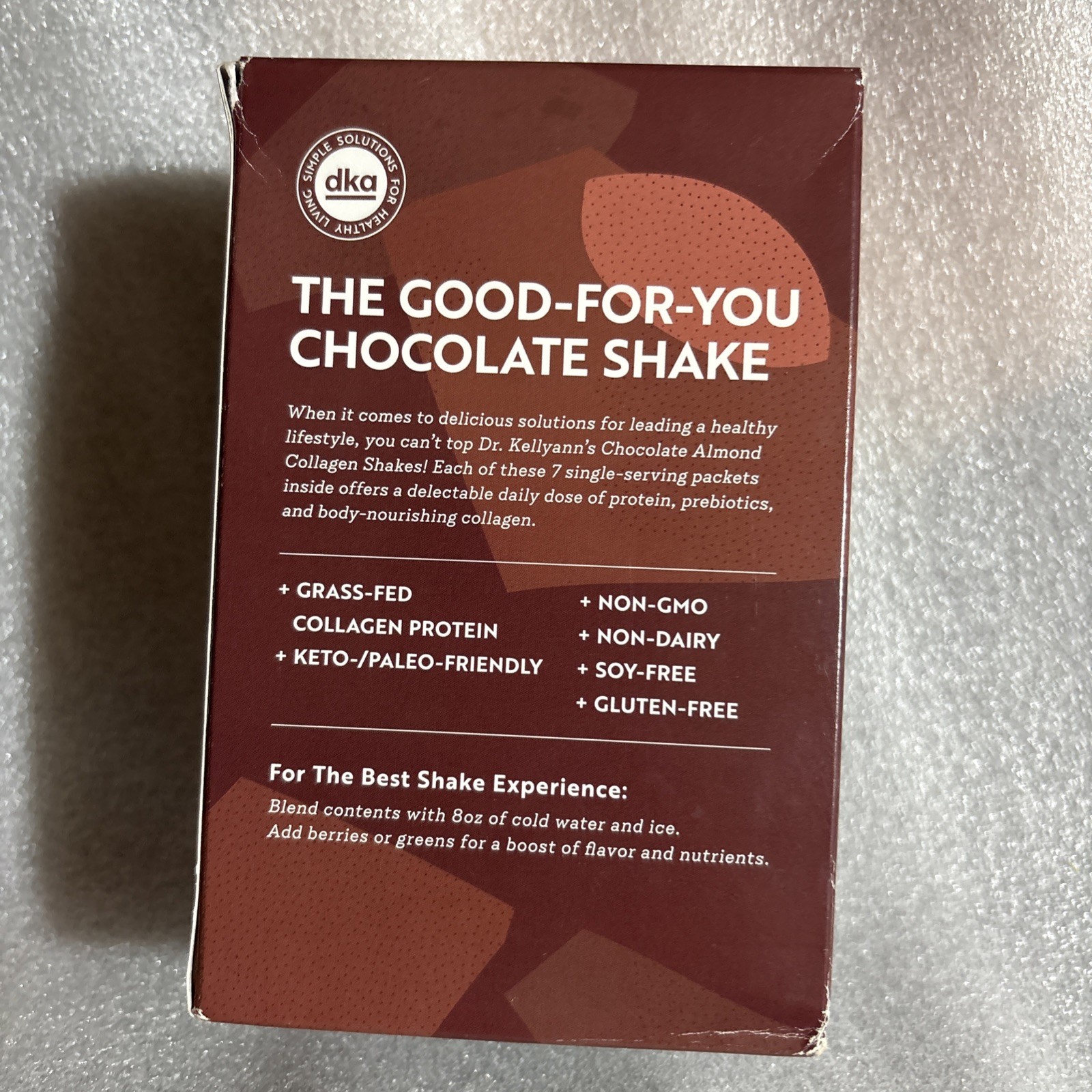 Dr. Kellyann Chocolate Almond Collagen 7 Packets. (Best By 08/2024)