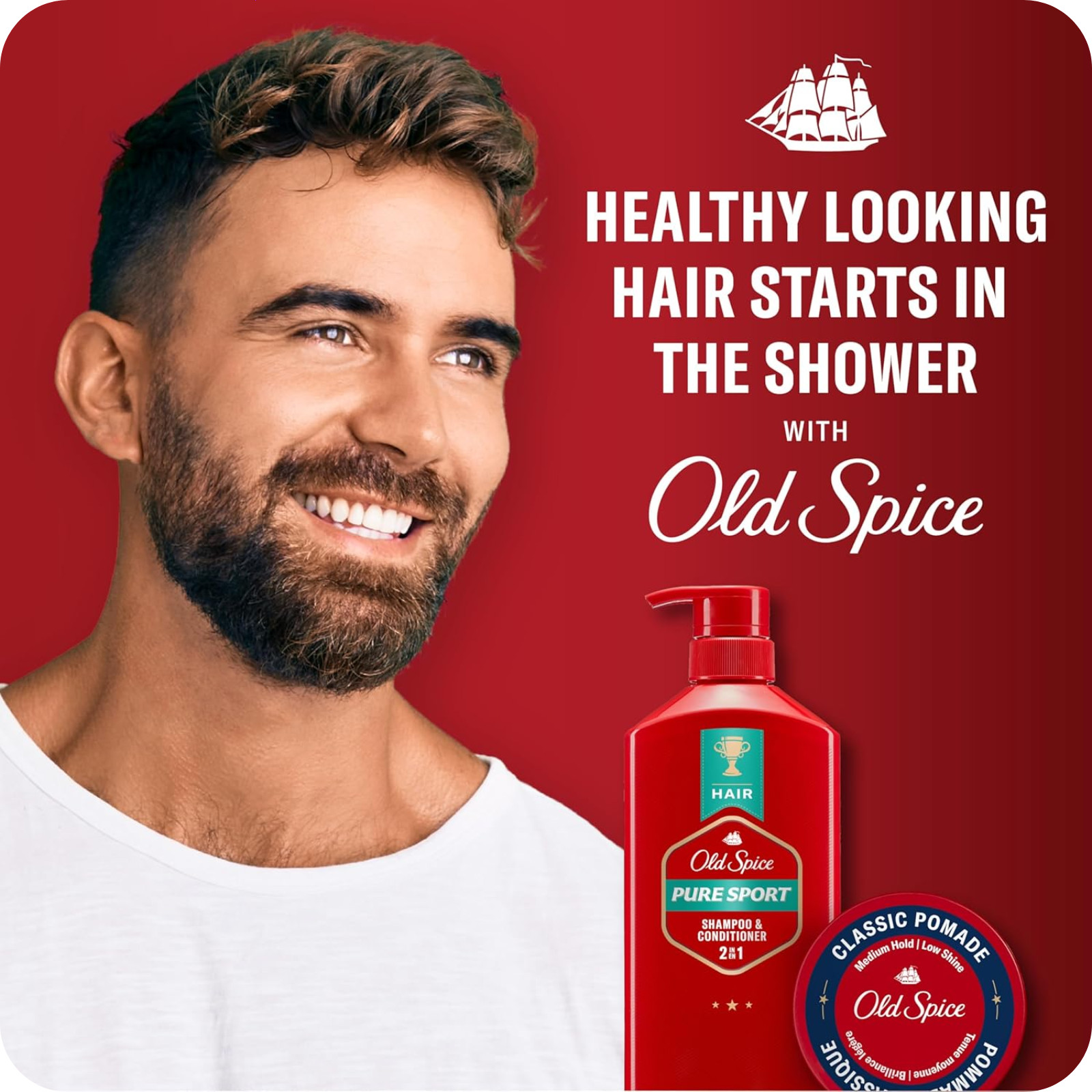 Old Spice Pure Sport 2-in-1 Shampoo Conditioner 29.2oz Twin Pack