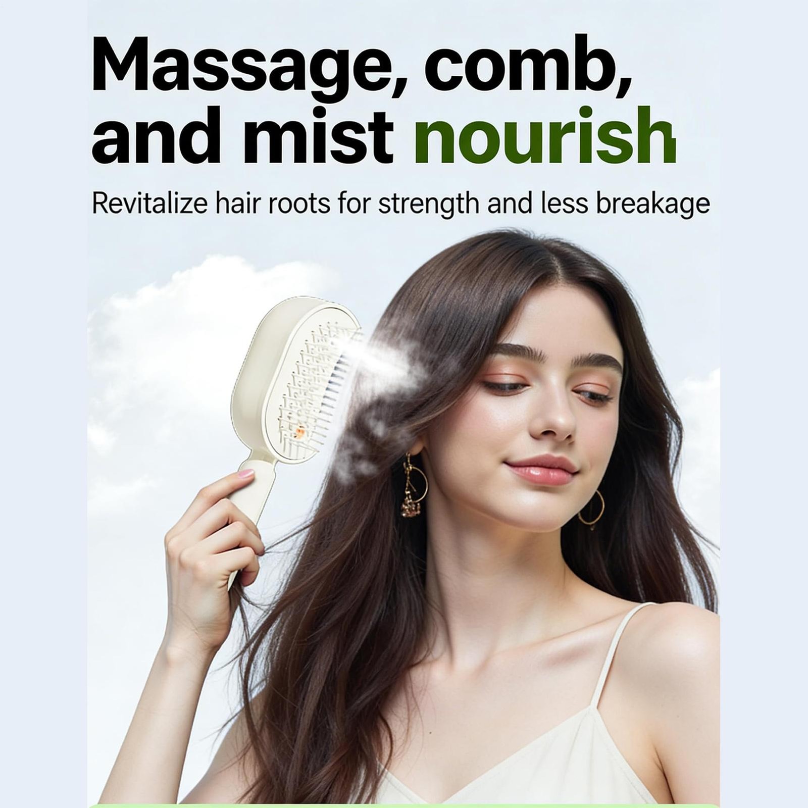 2026 New Electric Steam Brush, Electric Steam Brushs for Hair, Rechargeable