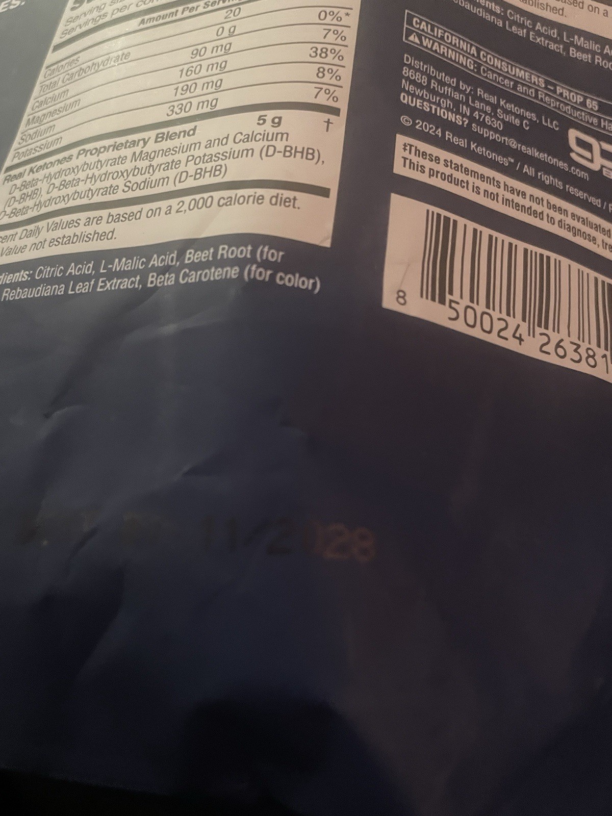 Real Ketone Shift Variety Pack 30 Packets black cherry raspberry, watermelon