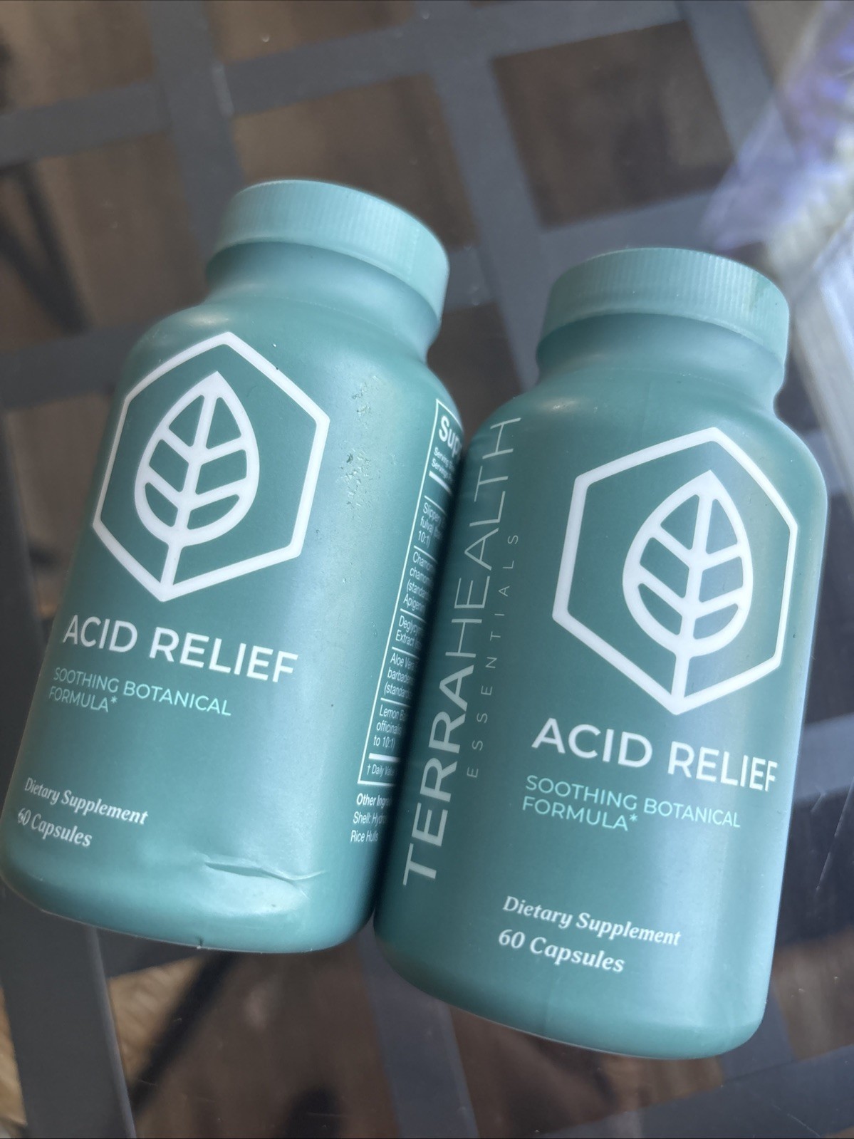 Terra Health Essentials LOT OF 2 Acid Relief Capsules, 60 Count Each Gut Health