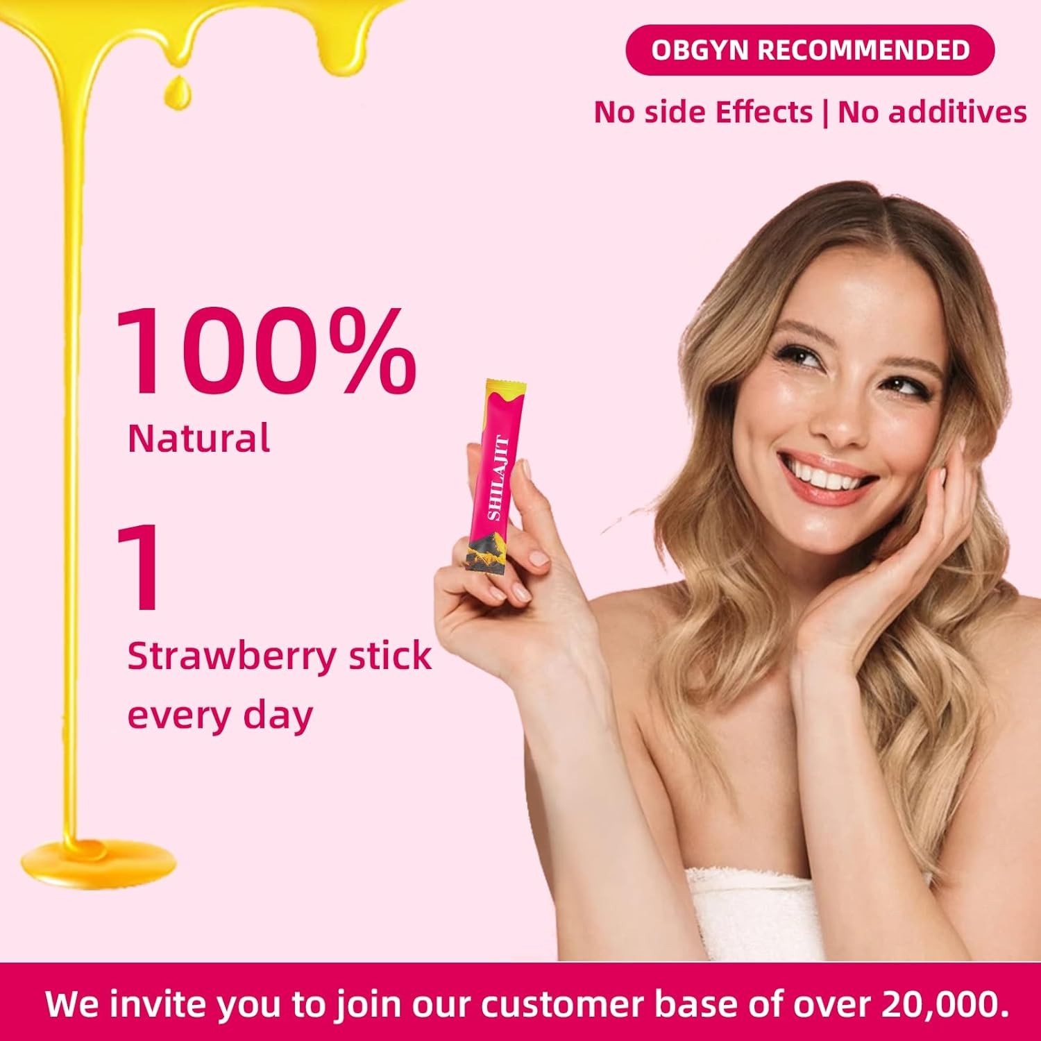 Delicious Shilajit Honey Sticks for Women – Boost Energy & Immunity – 30 Sticks