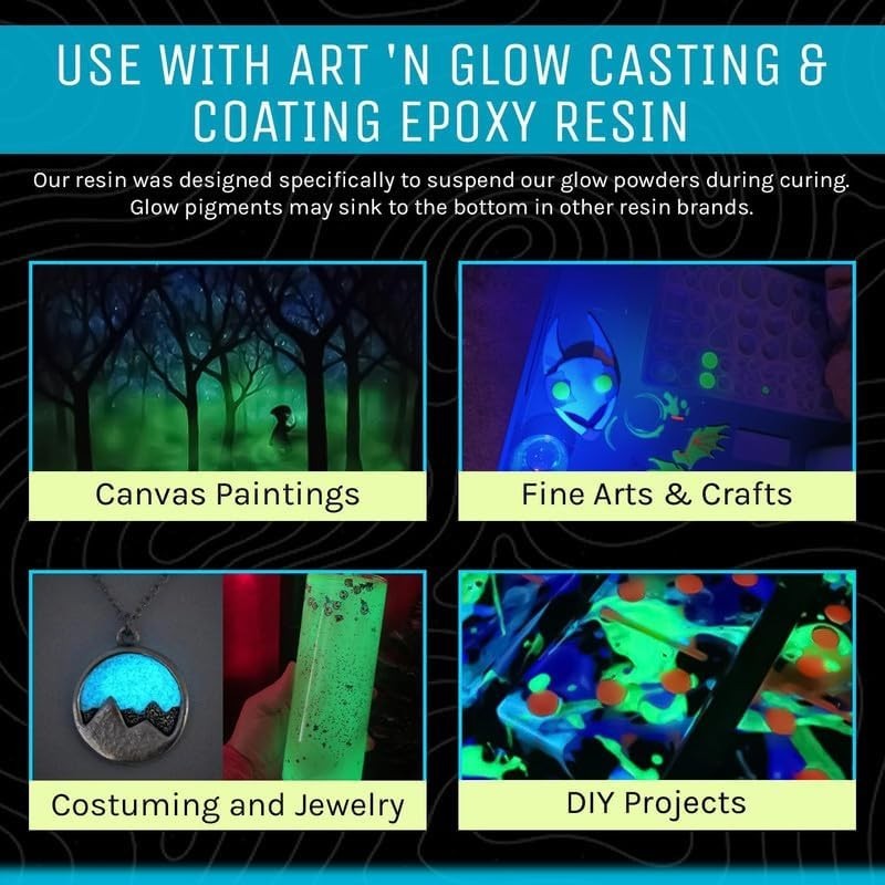 Versatile Glow in the Dark Powder – 12g Neutral Blue for Indoor & Outdoor Use