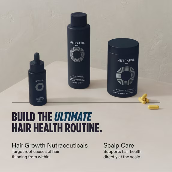 Nutrafol Men’s Hair Serum, Clinically Tested to Support Visibly Thicker Hair and