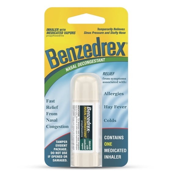 2 pack Benzedrex Nasal Decongestant Inhaler With Medicated Vapors