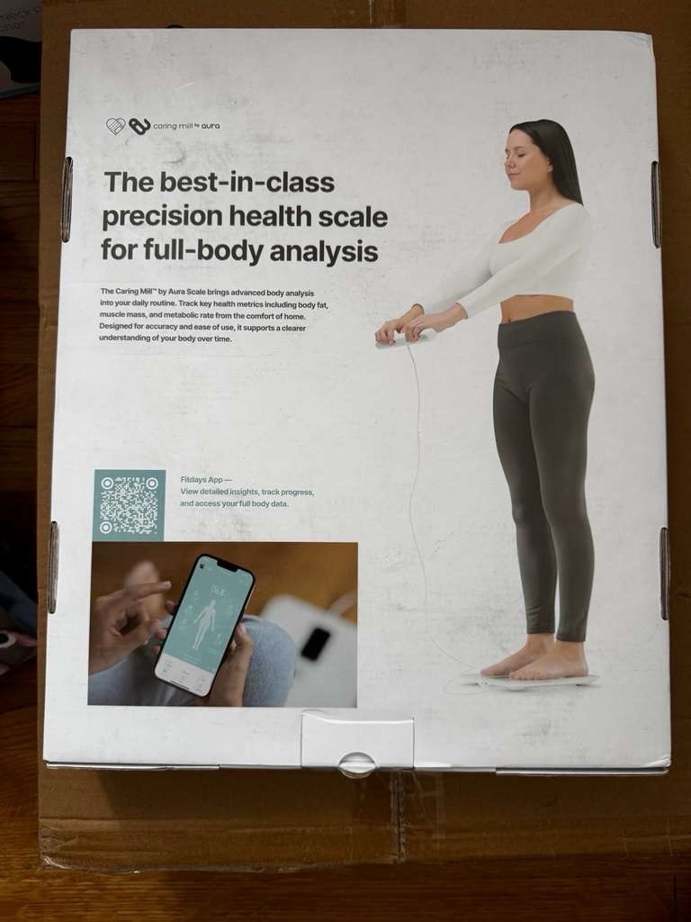 AURA Scale Full Body Analysis Body Fat Scale, Digital, Smartphone Compatible