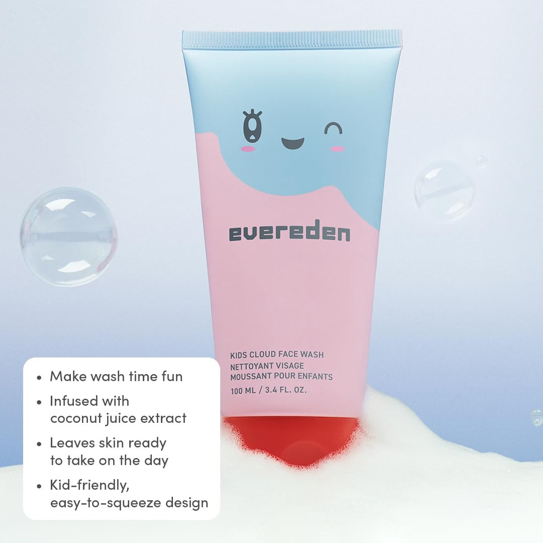 Kids Cloud Face Wash: Tropical Sorbet, 3.4 Fl Oz | Creamy & Fun Skin Care for Ki