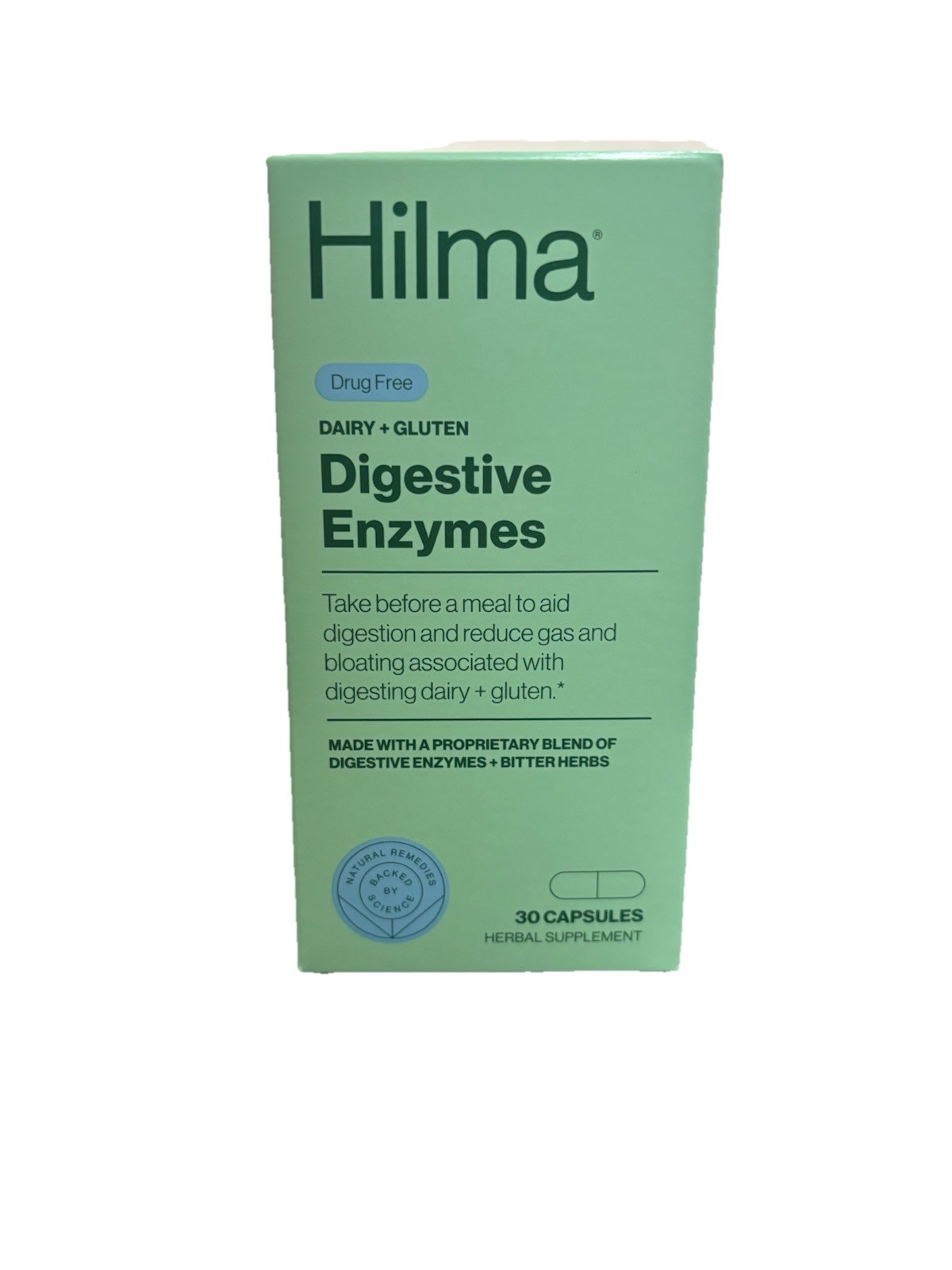 Hilma Dairy + Gluten Digestive Aid, 30 Capsules – EXP: 04/2026