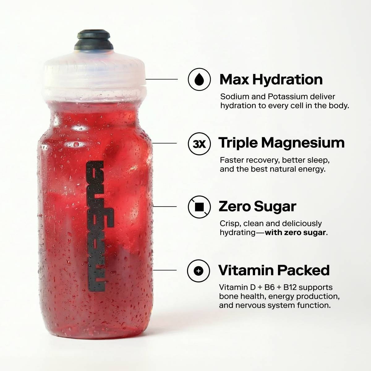Magna Hydration Electrolyte Mix Stick Pack Vegan Powder – Blood Orange – 10ct