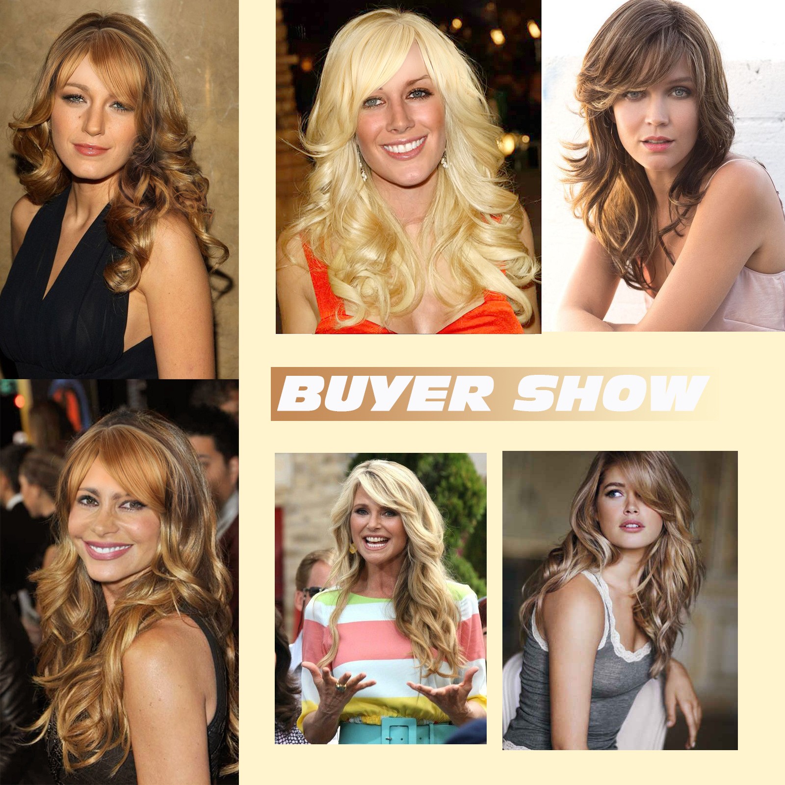 Side Part Brown Long Curly Wig Heat Resistant Synthetic Fiber Natural Wig For