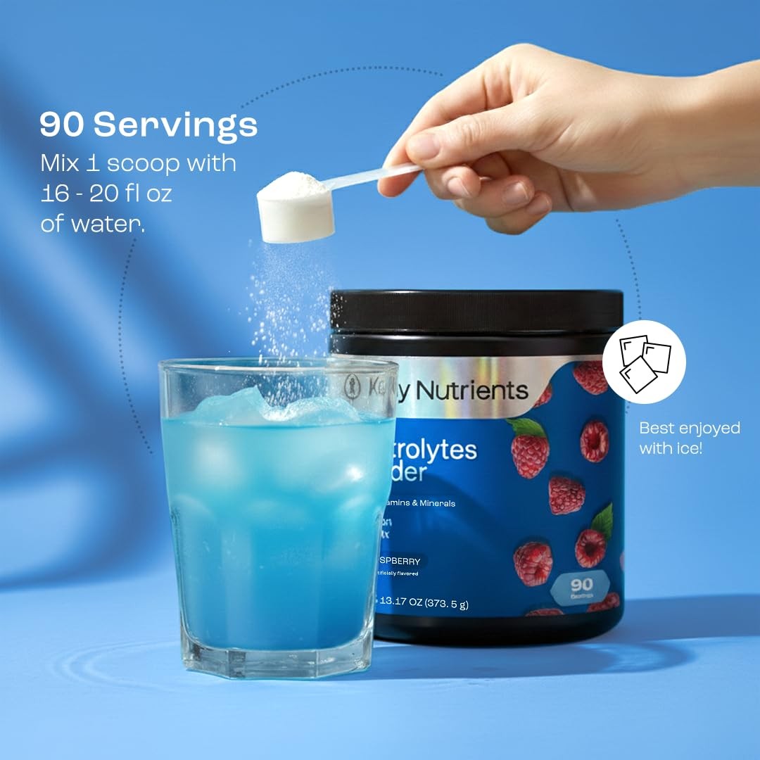 KEY NUTRIENTS Multivitamin Electrolytes Powder No Sugar – Sweet Blue Raspberry