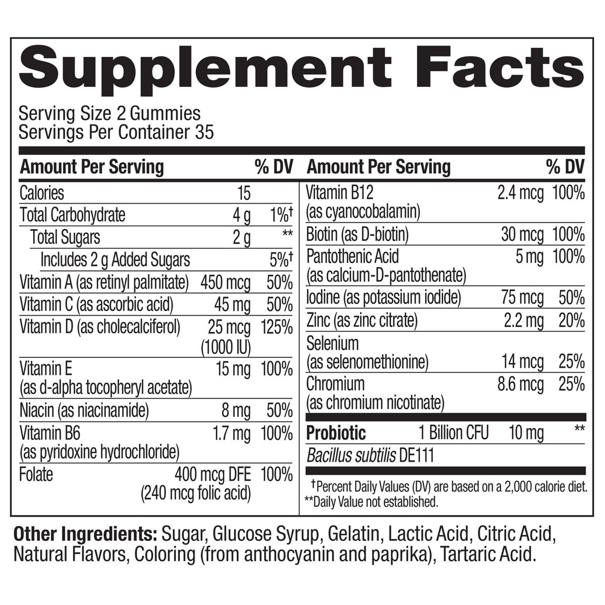 OLLY Adult Multivitamin + Probiotic Supplement Gummies – 70ct: Tropical Fruit