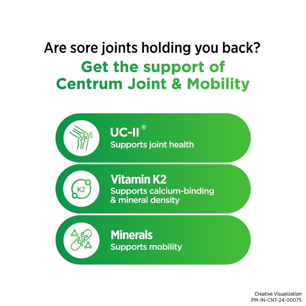 Cent.rum Joint Mobility Caps 10Ct UC-II Collagen Bone Support