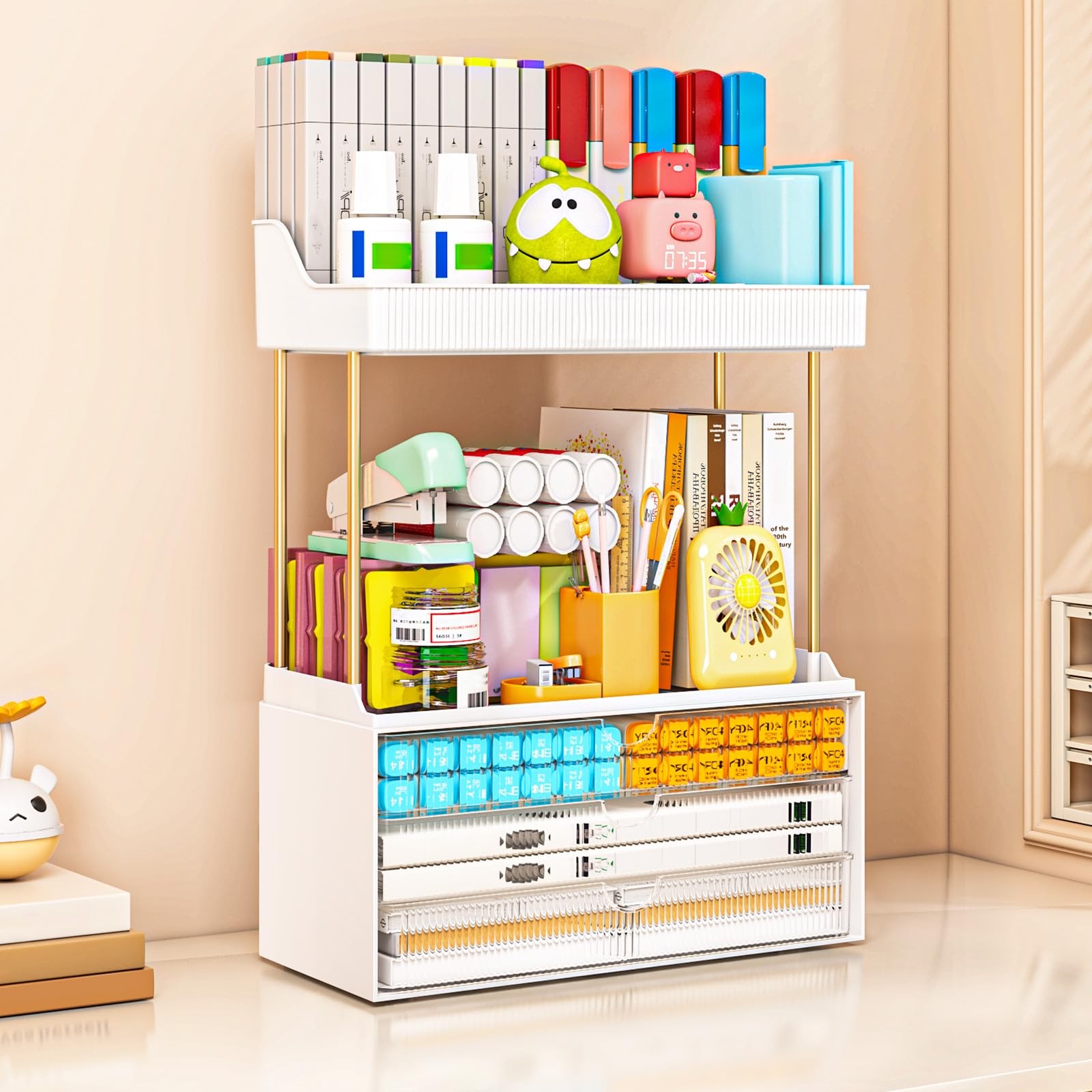 12.2″ W Makeup Organizer Drawers – 5 Tiers Bathroom Counter Organizer, Cosmet…