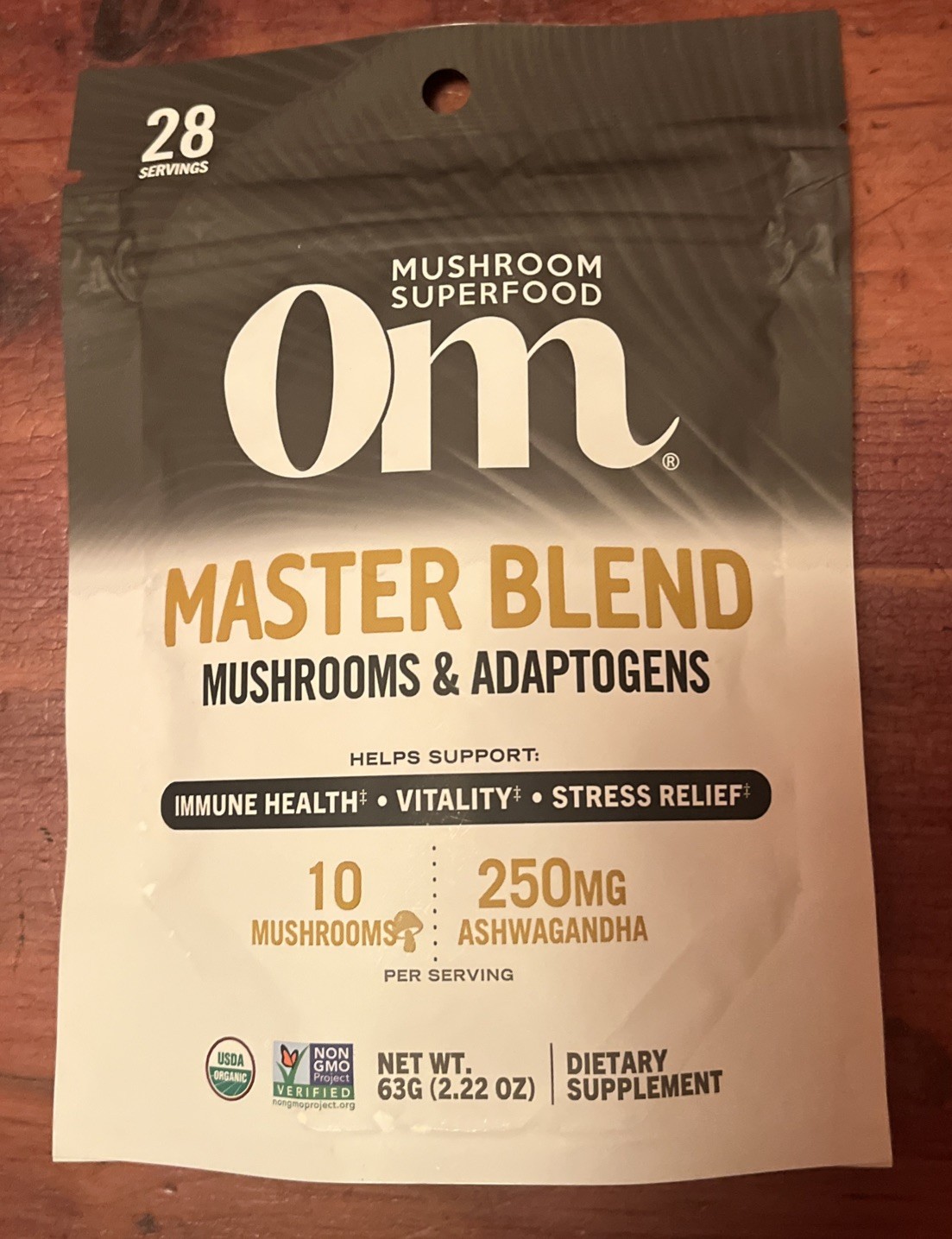 Om Mushroom Master Blend Powder 2.22 Oz Adaptogens Supplements. Exp 04/2026