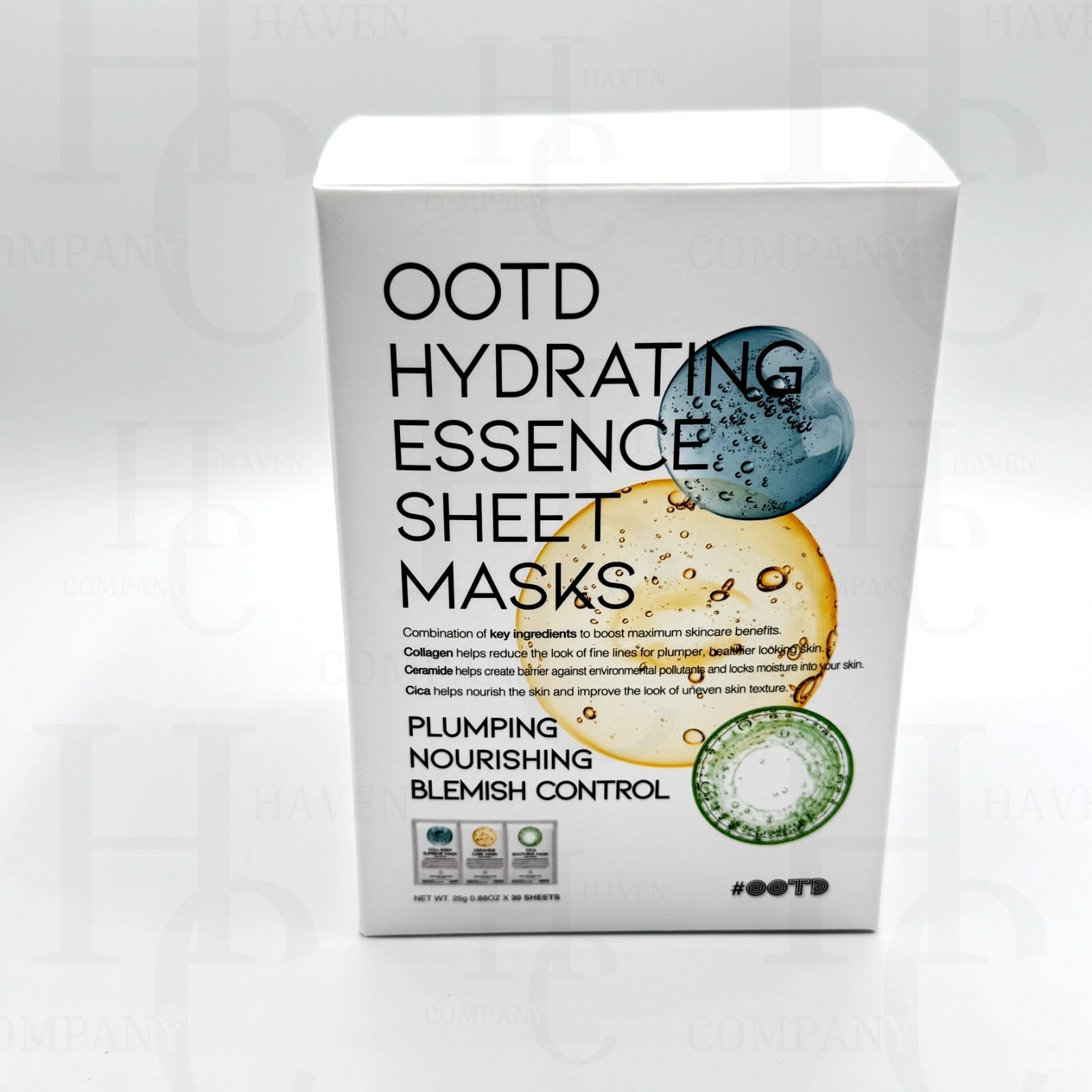 Authentic: 30-Pack Korea Full Face Facial Masks Hydrating Firming Soothing Skin
