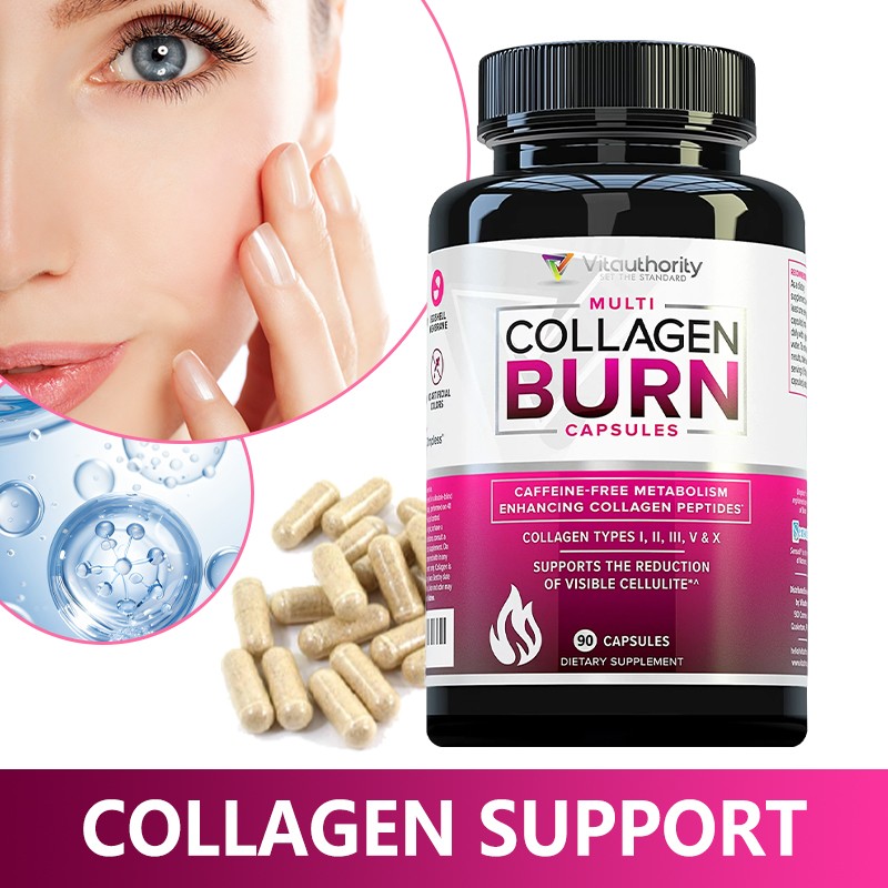 Multi Collagen Burn Capsules for Weight Loss – Hydrolyzed Collagen Peptides