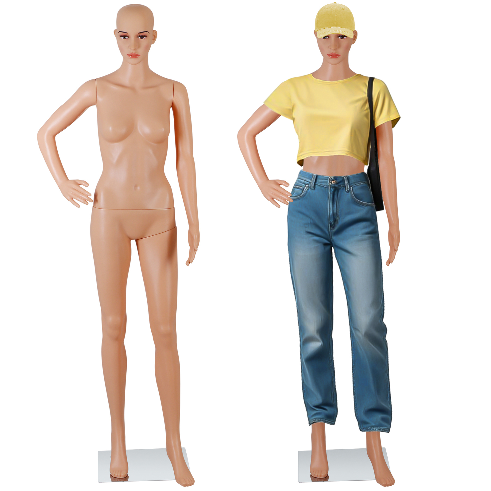 Female Mannequin Manikin Dress Form 69″ Adjustable Mannequin Full Body with Base