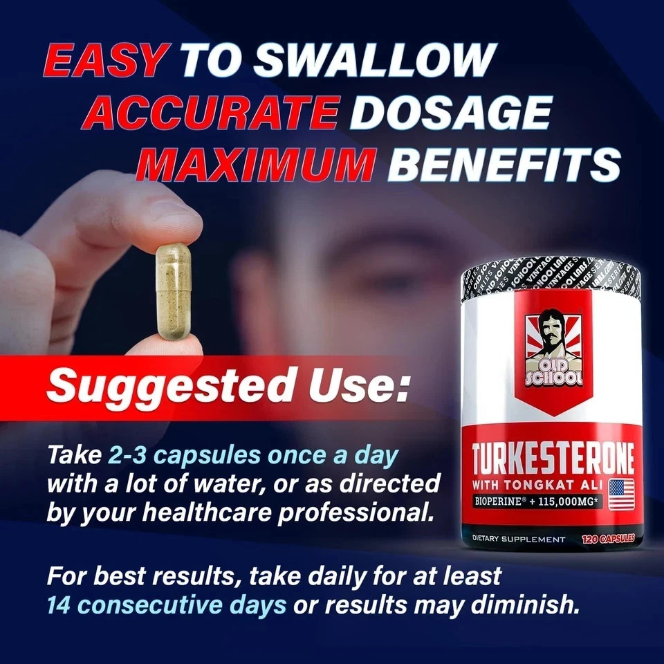 Turkesterone 15,000mg [Max Potency] + BioPerine® for High Absorption Supplement