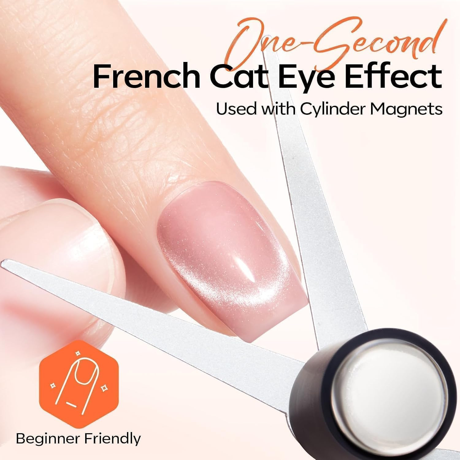 Cat Eye Magnet Set for Nails, Heart Cat-Eye Scissor-Shaped Magnets Tool, 2 in On