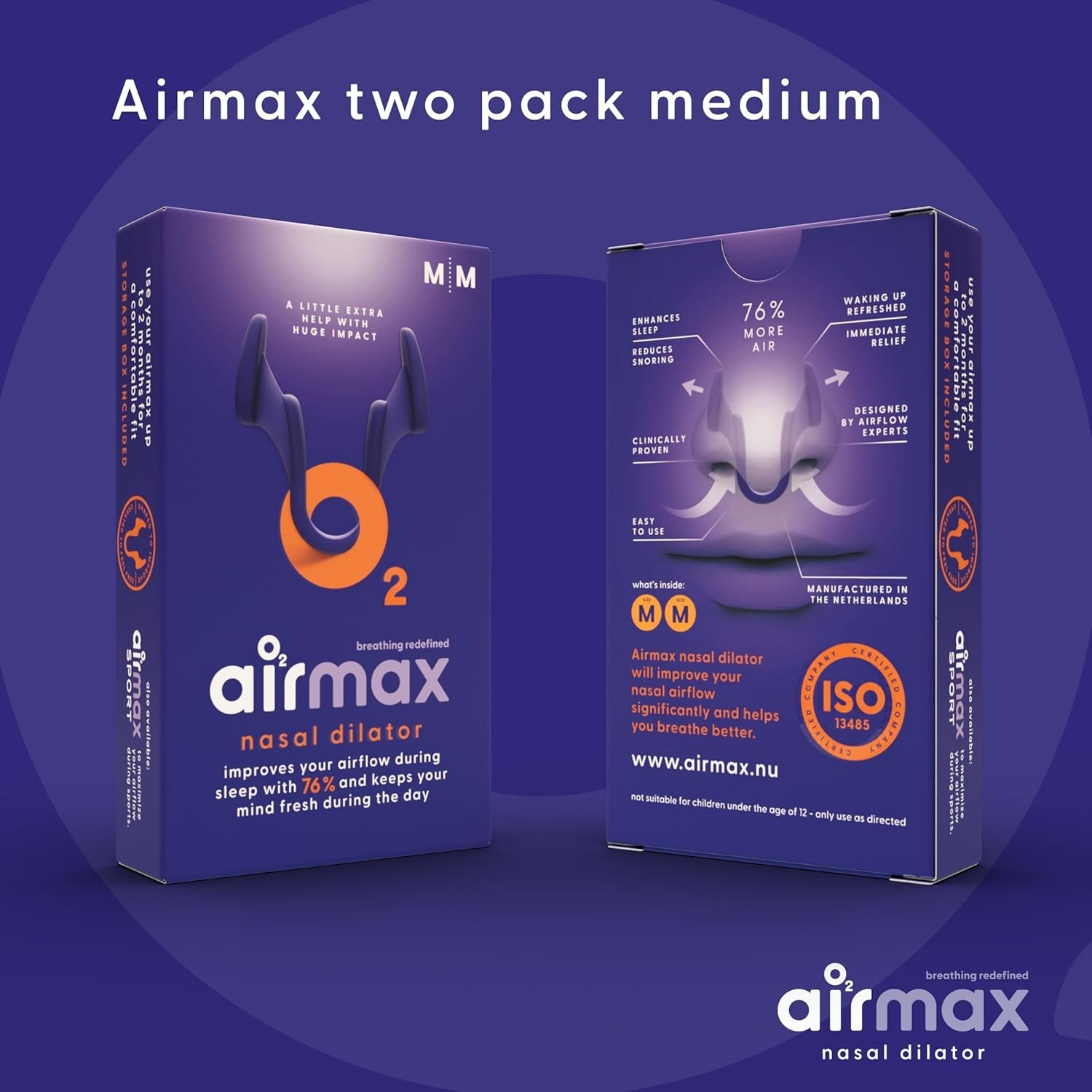 AIRMAX Nasal Dilators – 76% More Airflow for Better Sleep & Snoring Relief