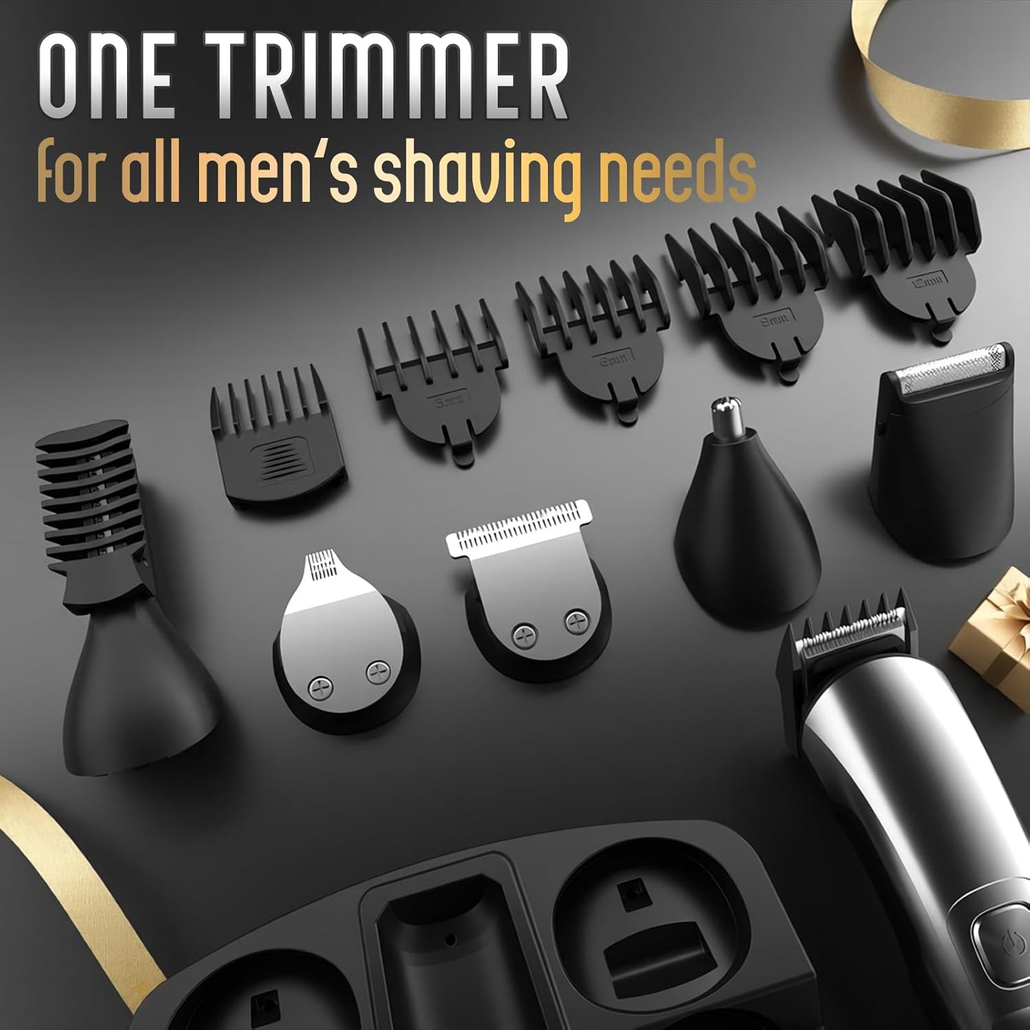 Ufree Beard Trimmer for Men, Waterproof Electric Razor for Nose, Body, Face & Mu
