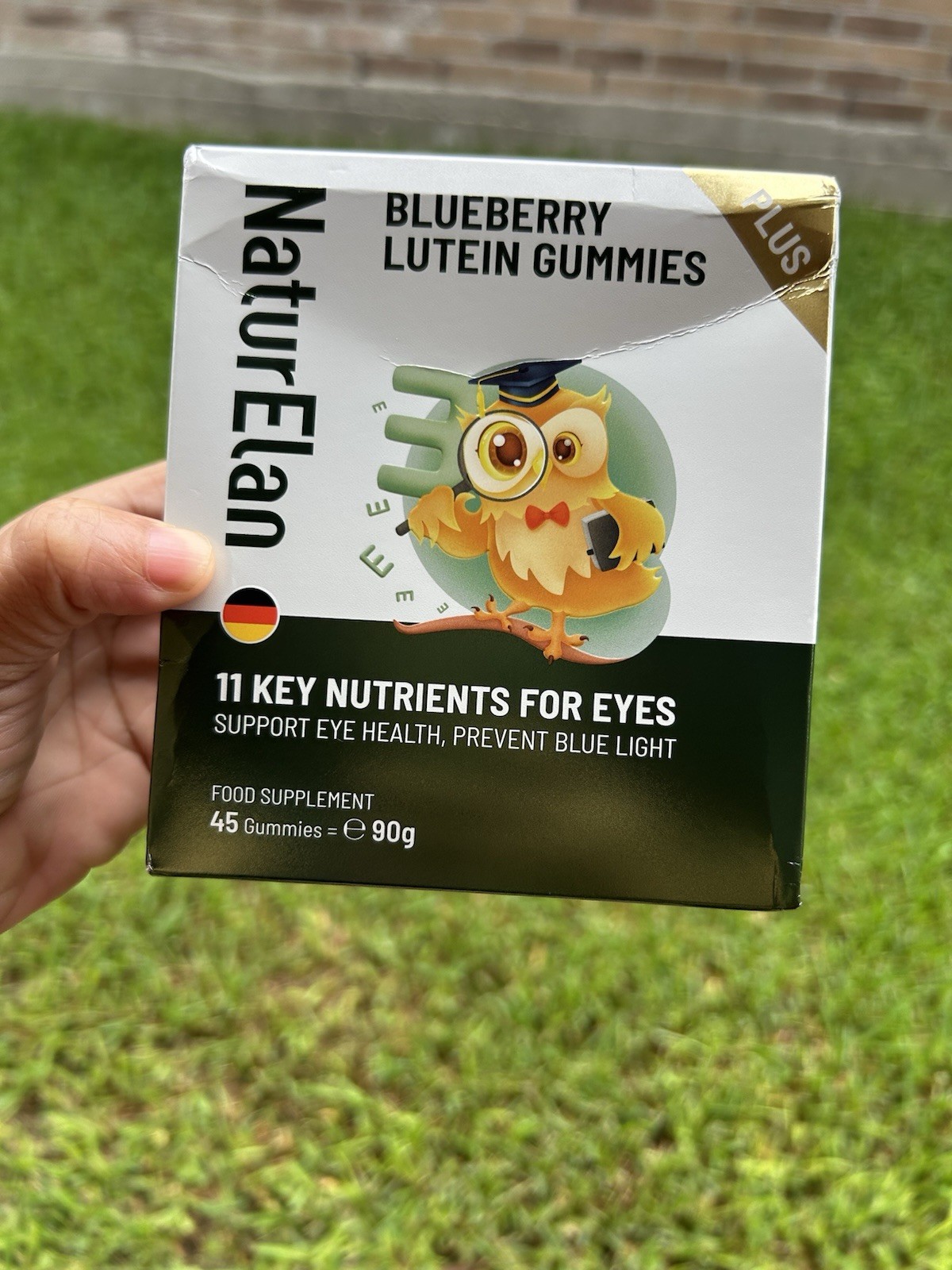 NaturElan Blueberry Lutein Eye Health Gummies Food Supplement 45 ct 90g