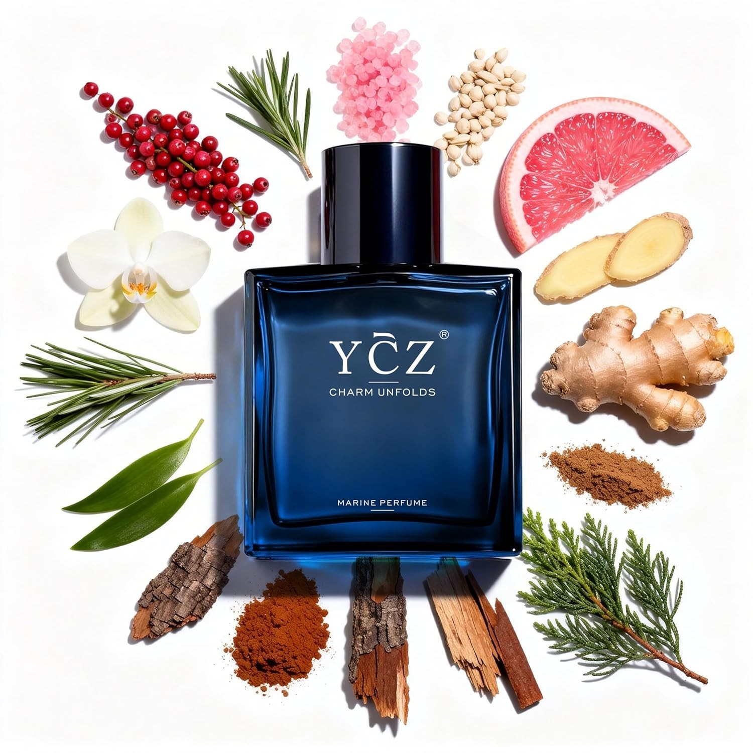 Ycz Charm Unfolds Marine Perfume for Men 1.7 oz. Long Lasting Fragrance Gift Dad