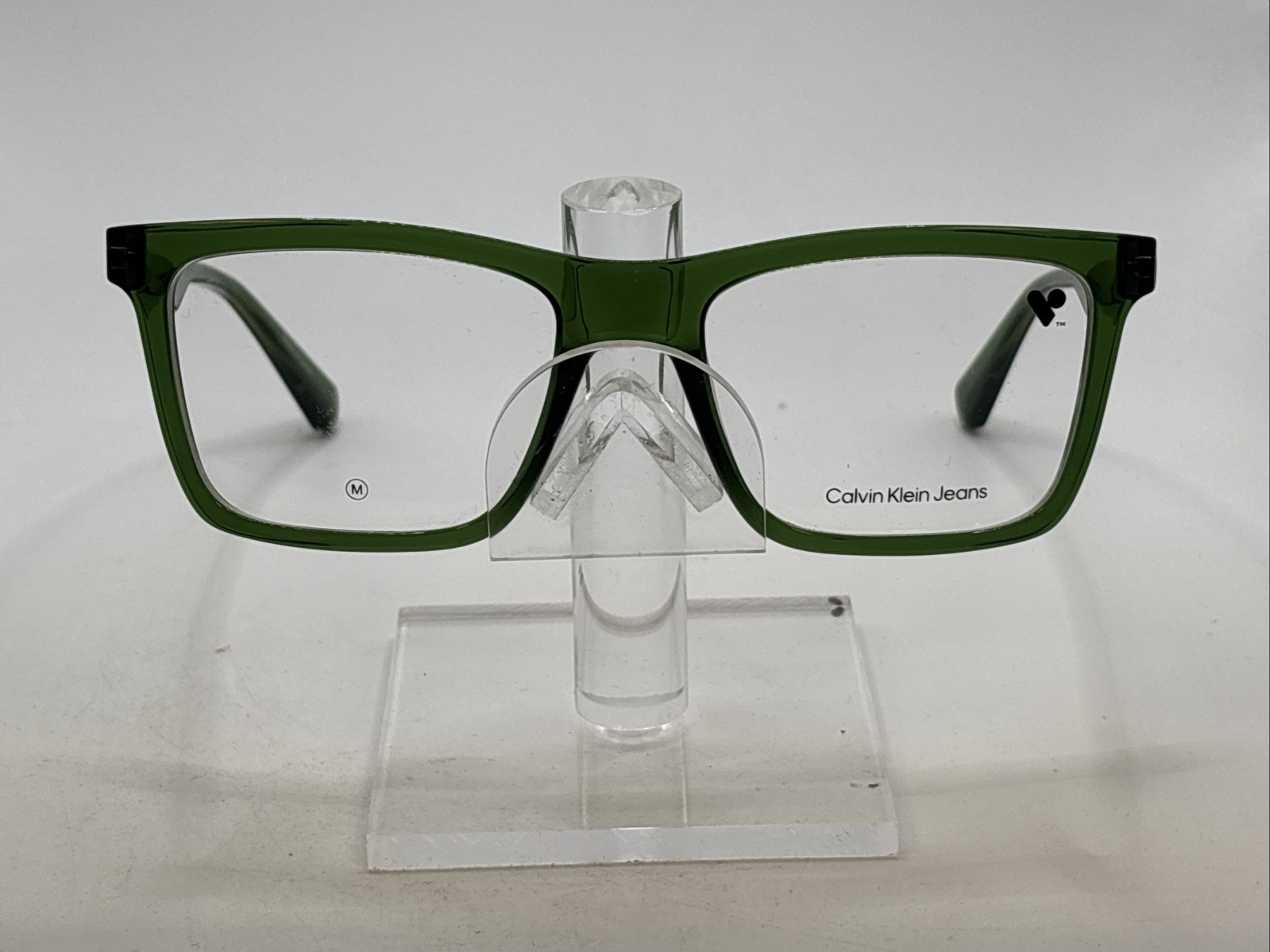 Calvin Klein Jeans CKJ23649 300 53/18 M 140 Transparent Green Eyeglasses A5000